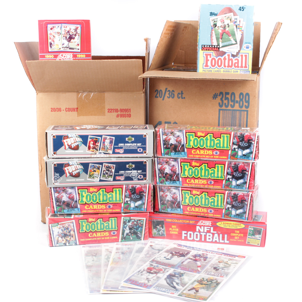 1980s & 1990s NFL Trading Card Assortment