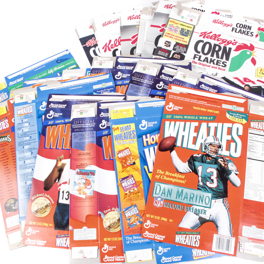 Sports Fan Breakfast Cereal Box Collection