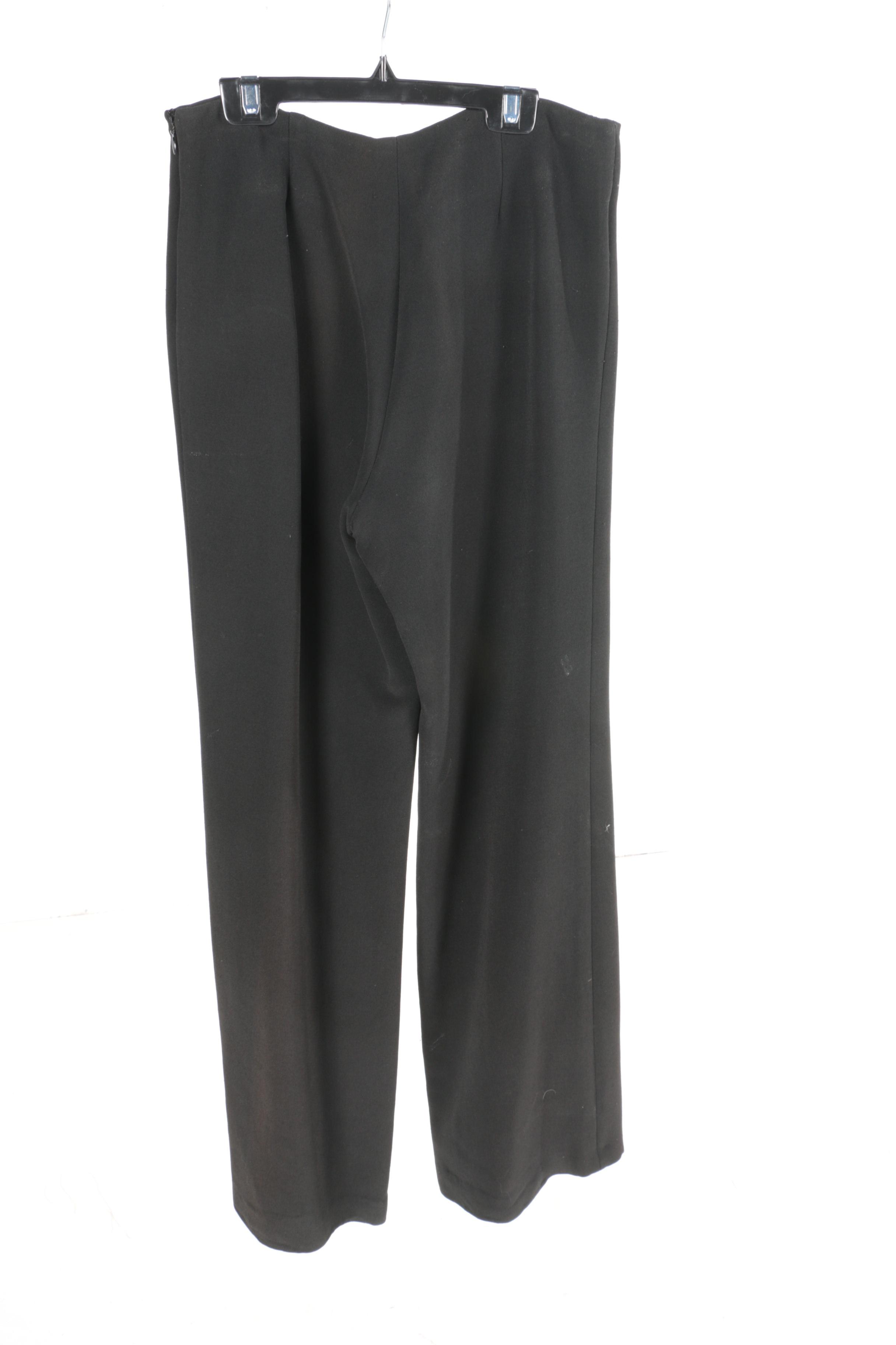Women's Black Dress Pants Including Jean Paul Gaultier and Thierry Mugler