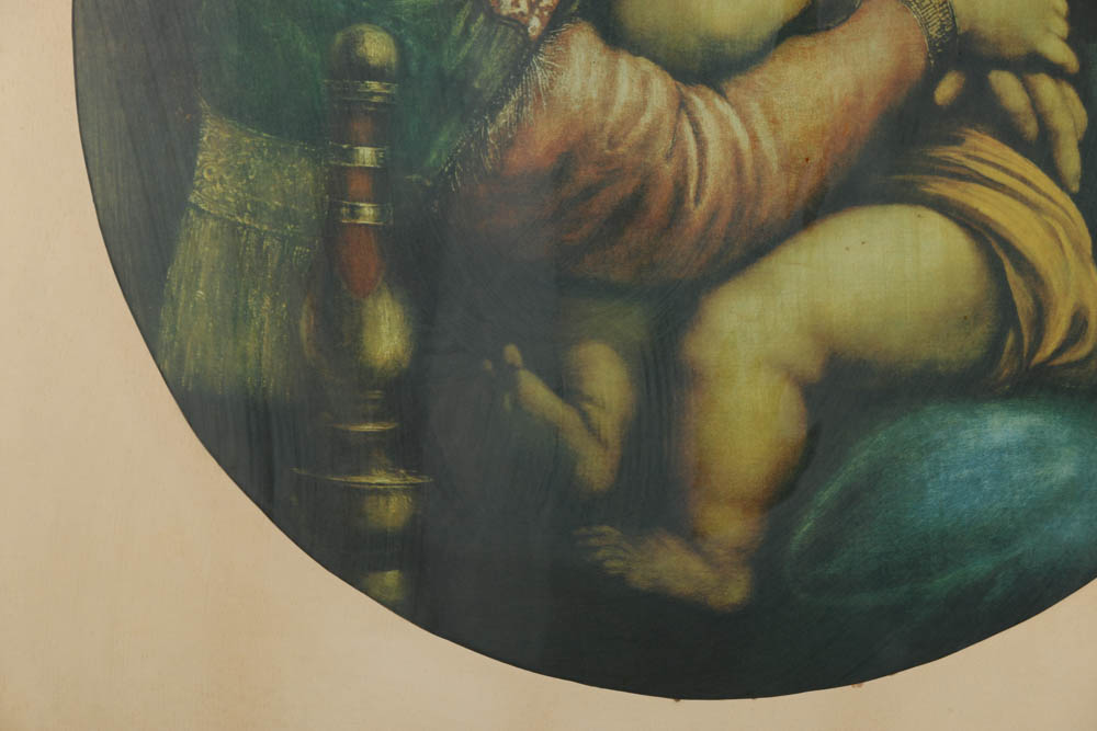 Halftone Print After Raphael's "Madonna Della Seggiola"
