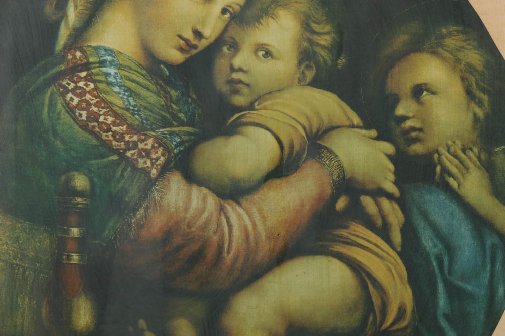Halftone Print After Raphael's "Madonna Della Seggiola"