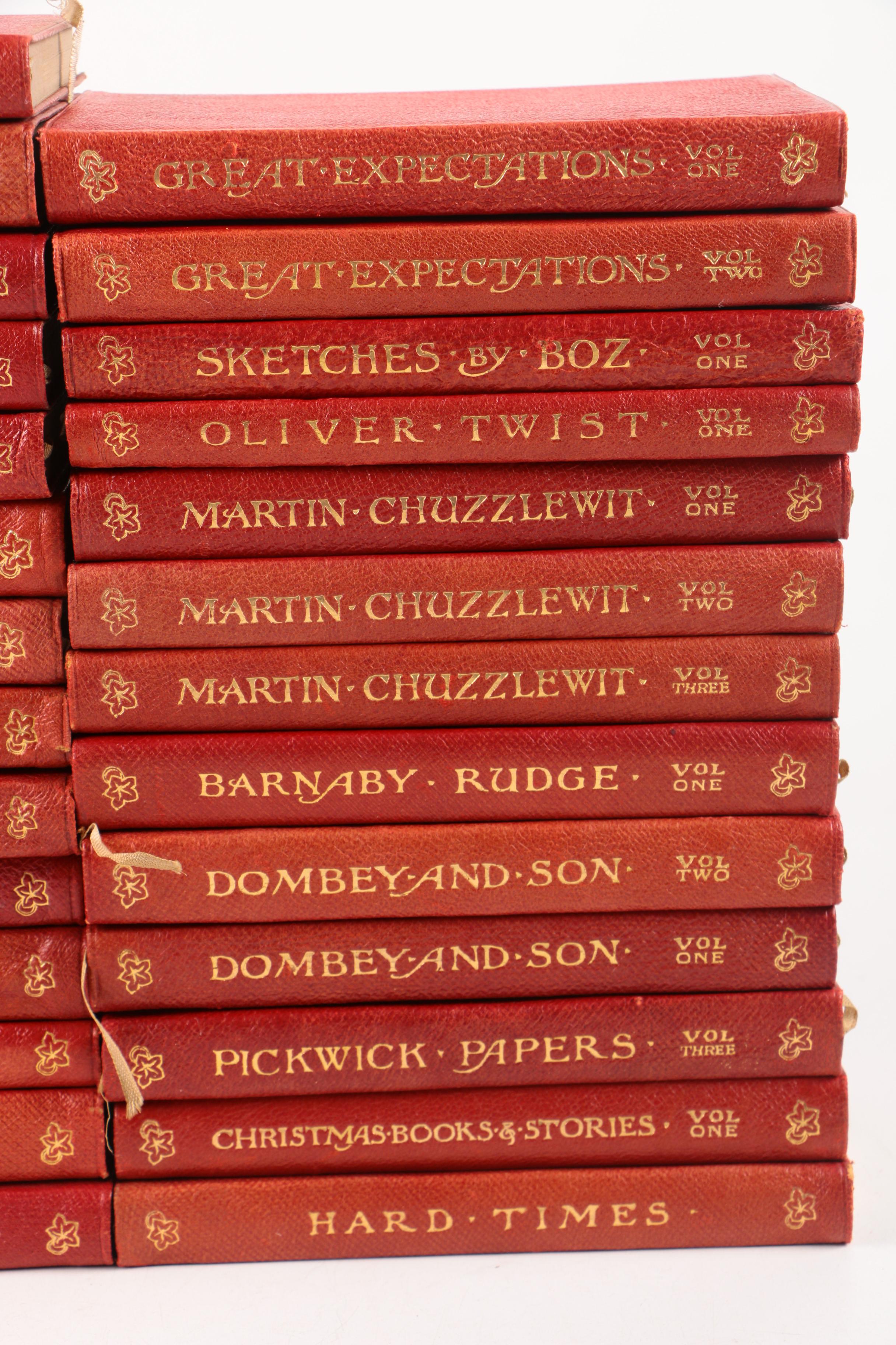 Early 20th-Century Temple Edition Set of "Charles Dickens' Works"