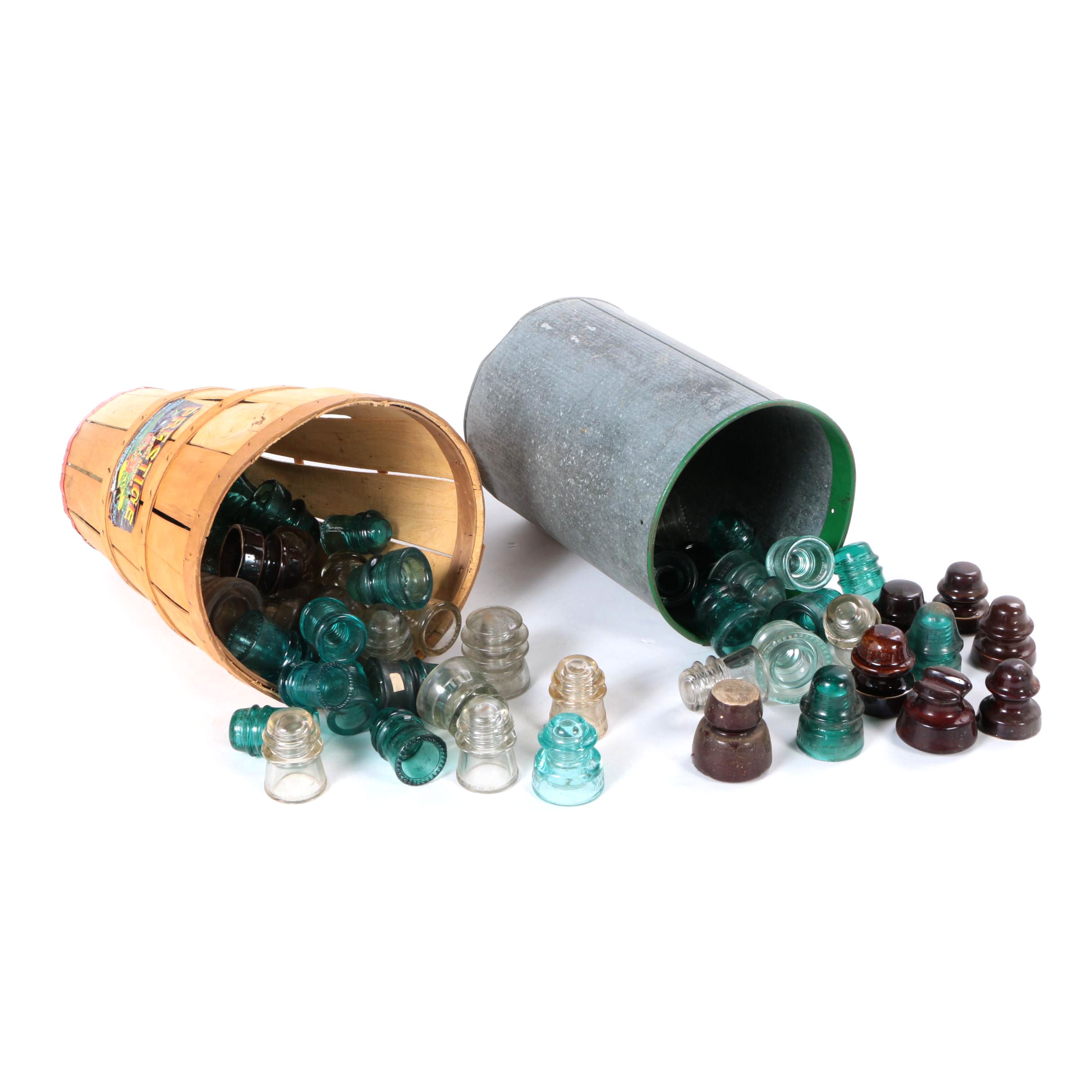 Collection of Assorted Glass Insulators