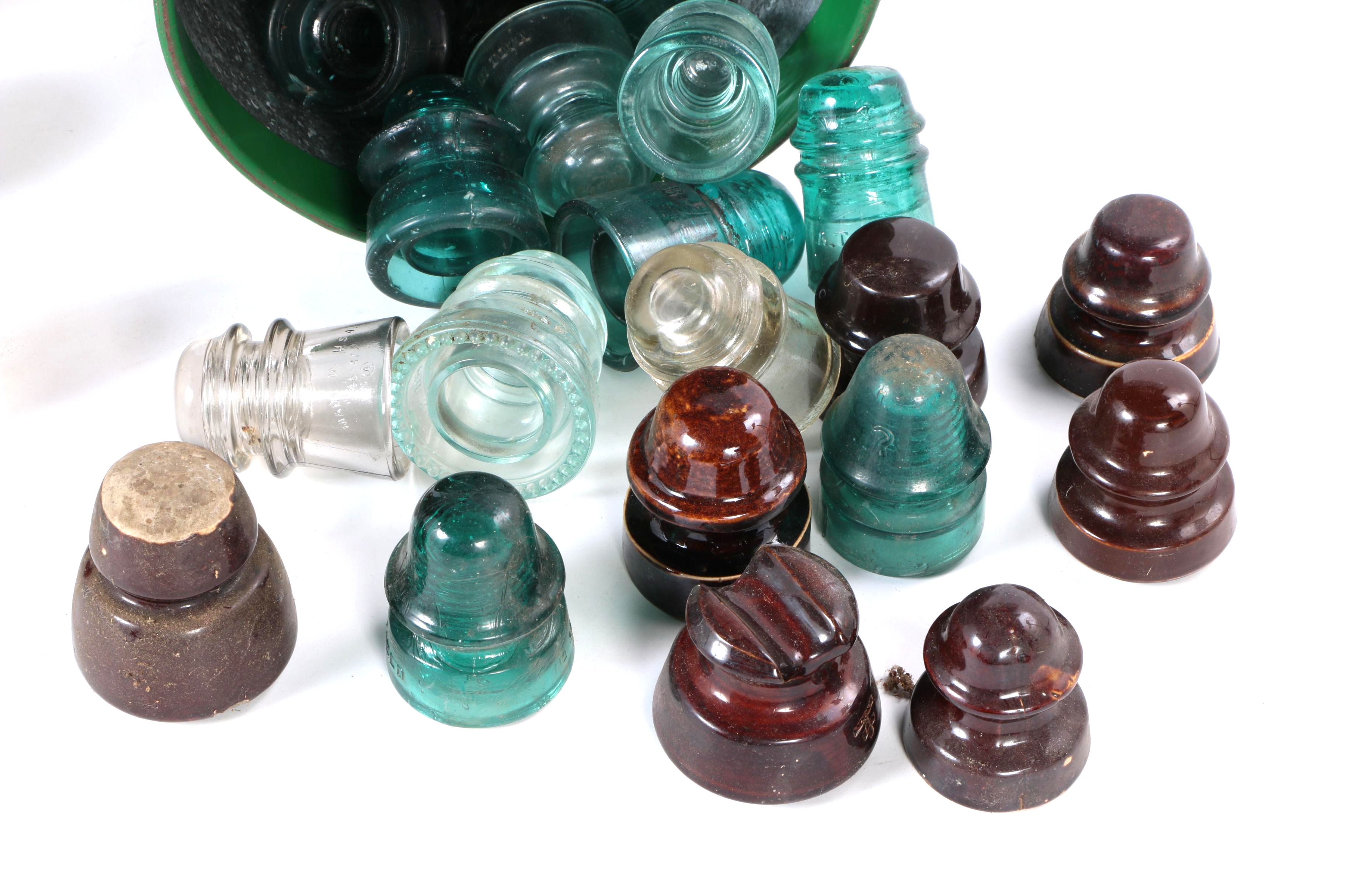 Collection of Assorted Glass Insulators