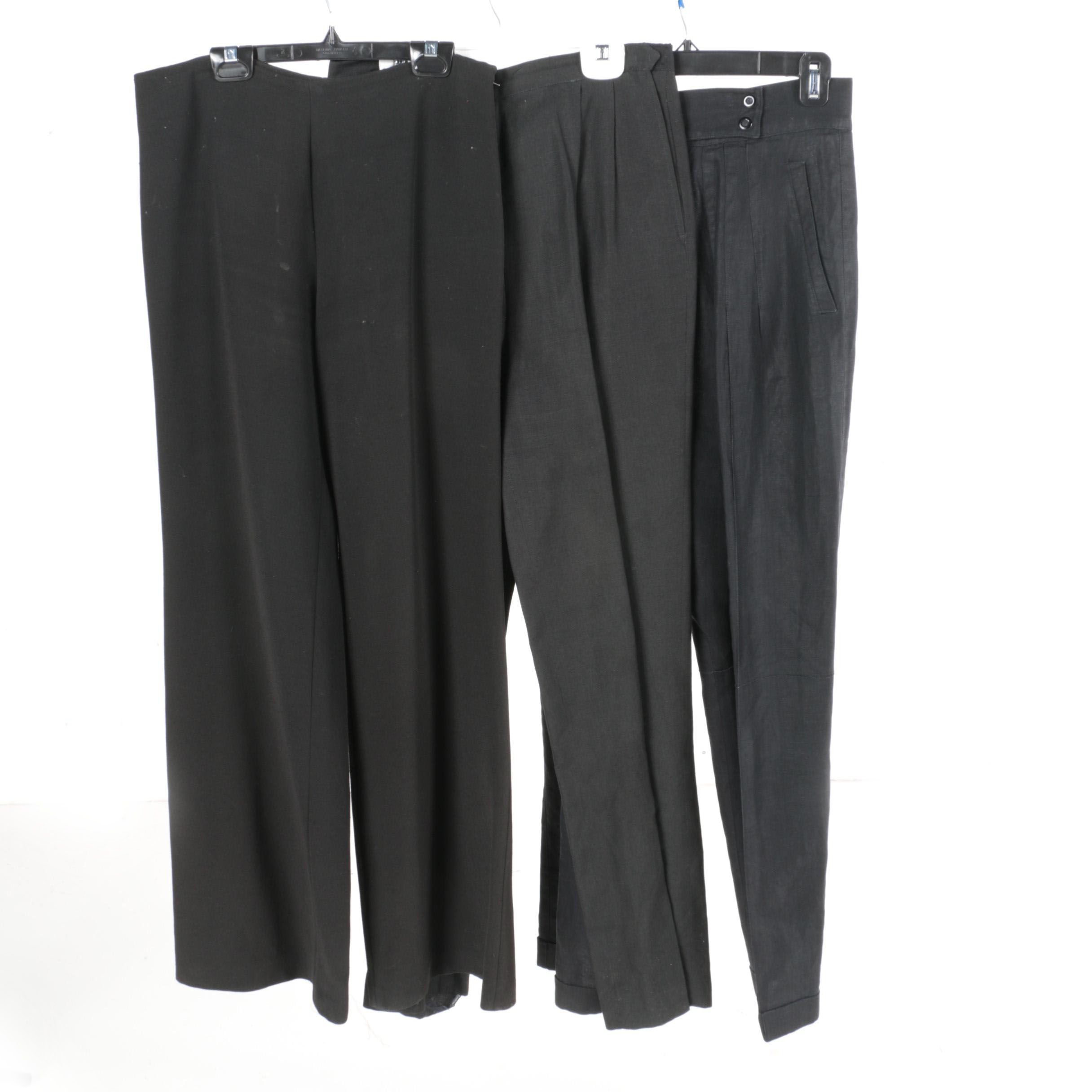 Women's Black Dress Pants Including Jean Paul Gaultier and Thierry Mugler