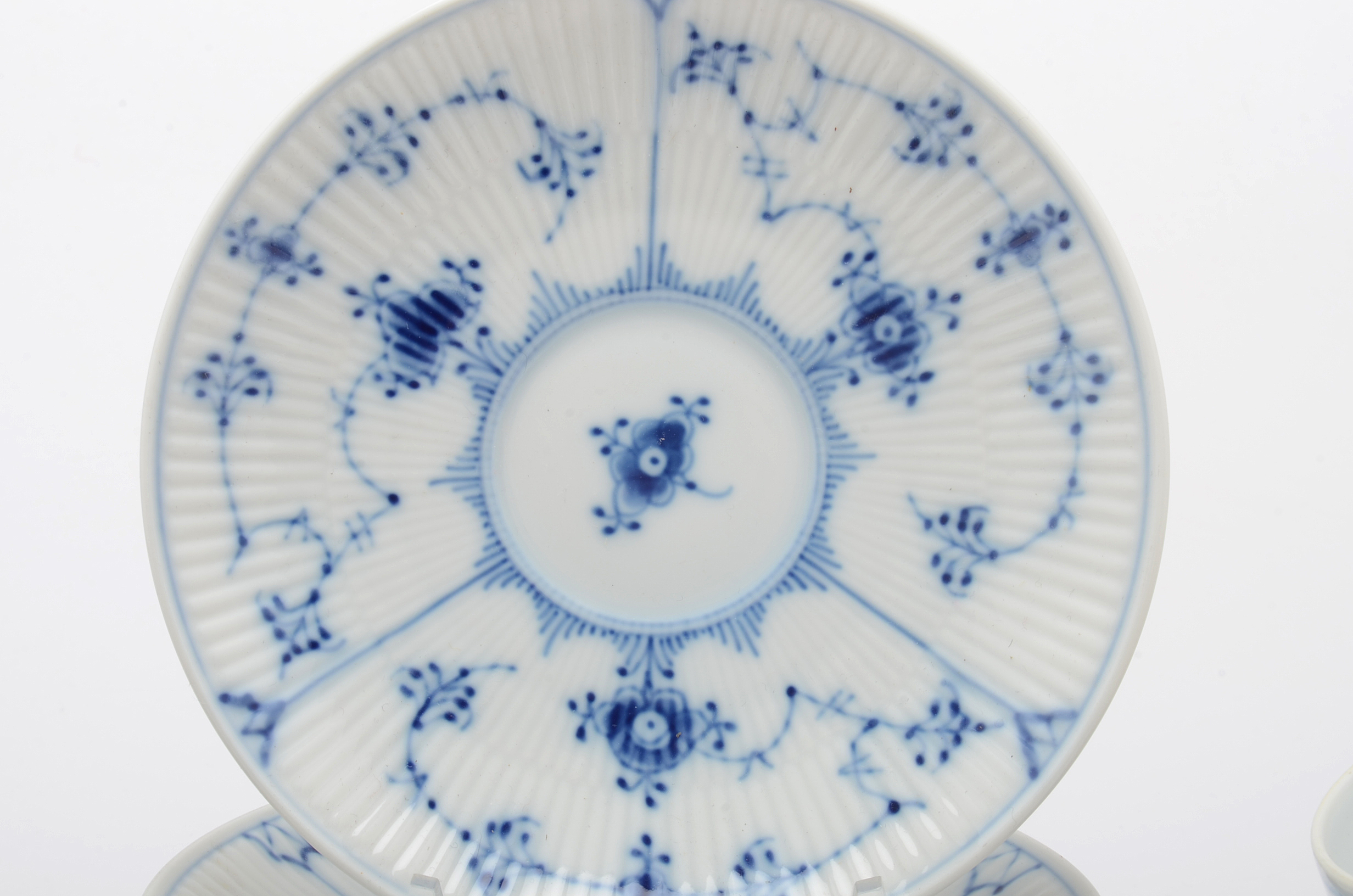 Royal Copenhagen Danish Porcelain "Blue Fluted" Tea Service For Six