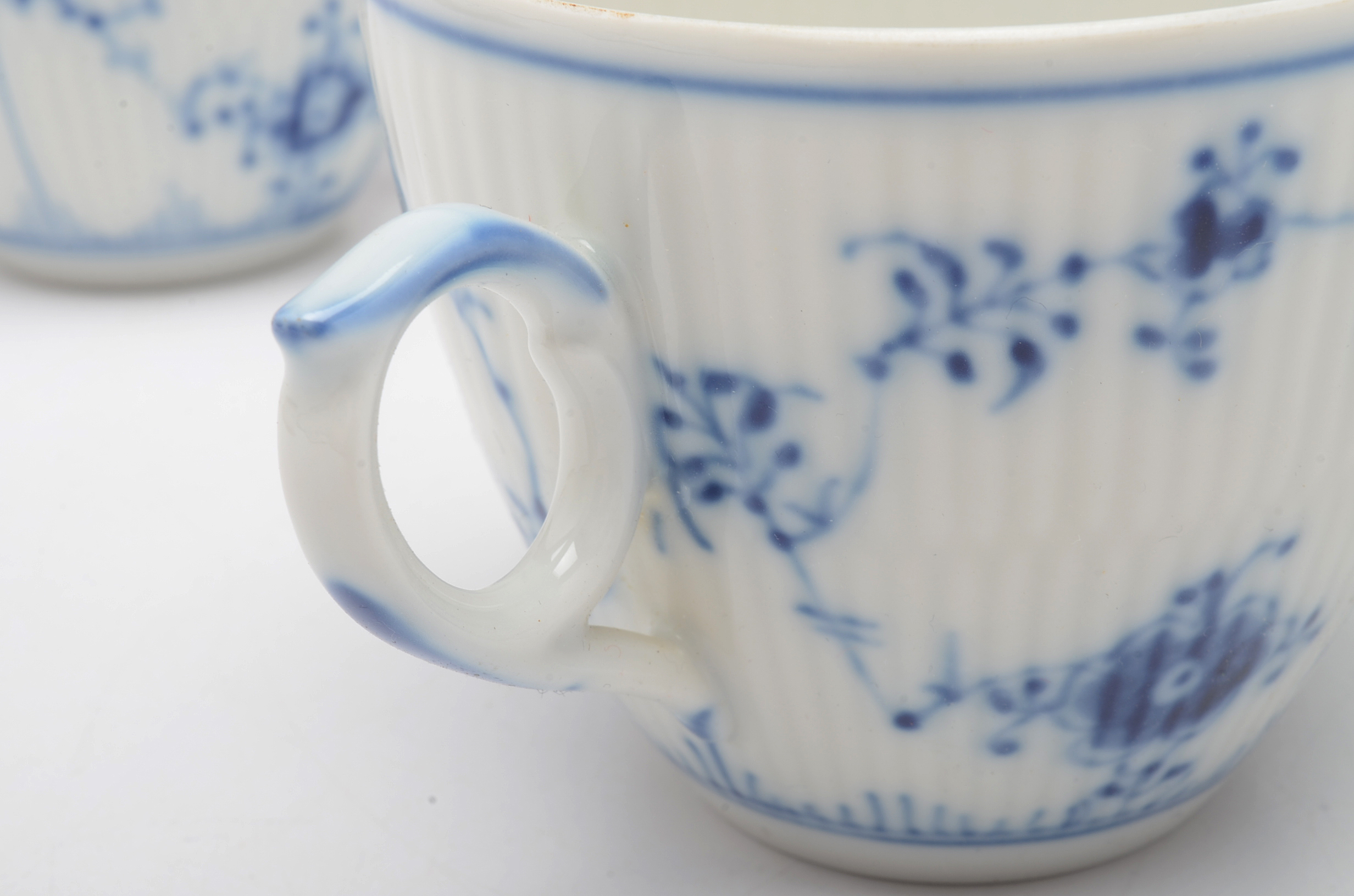 Royal Copenhagen Danish Porcelain "Blue Fluted" Tea Service For Six