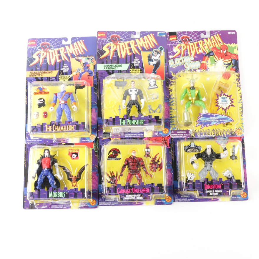 Collection of Marvel Comics "Spider-Man" Action Figures