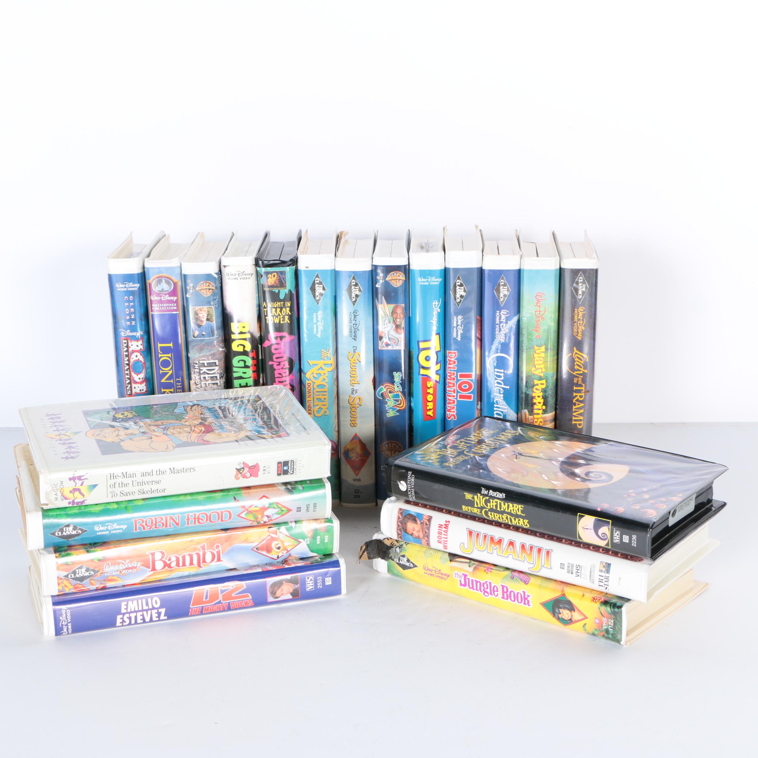 Disney, "Nightmare Before Christmas," Other Children's Films on VHS