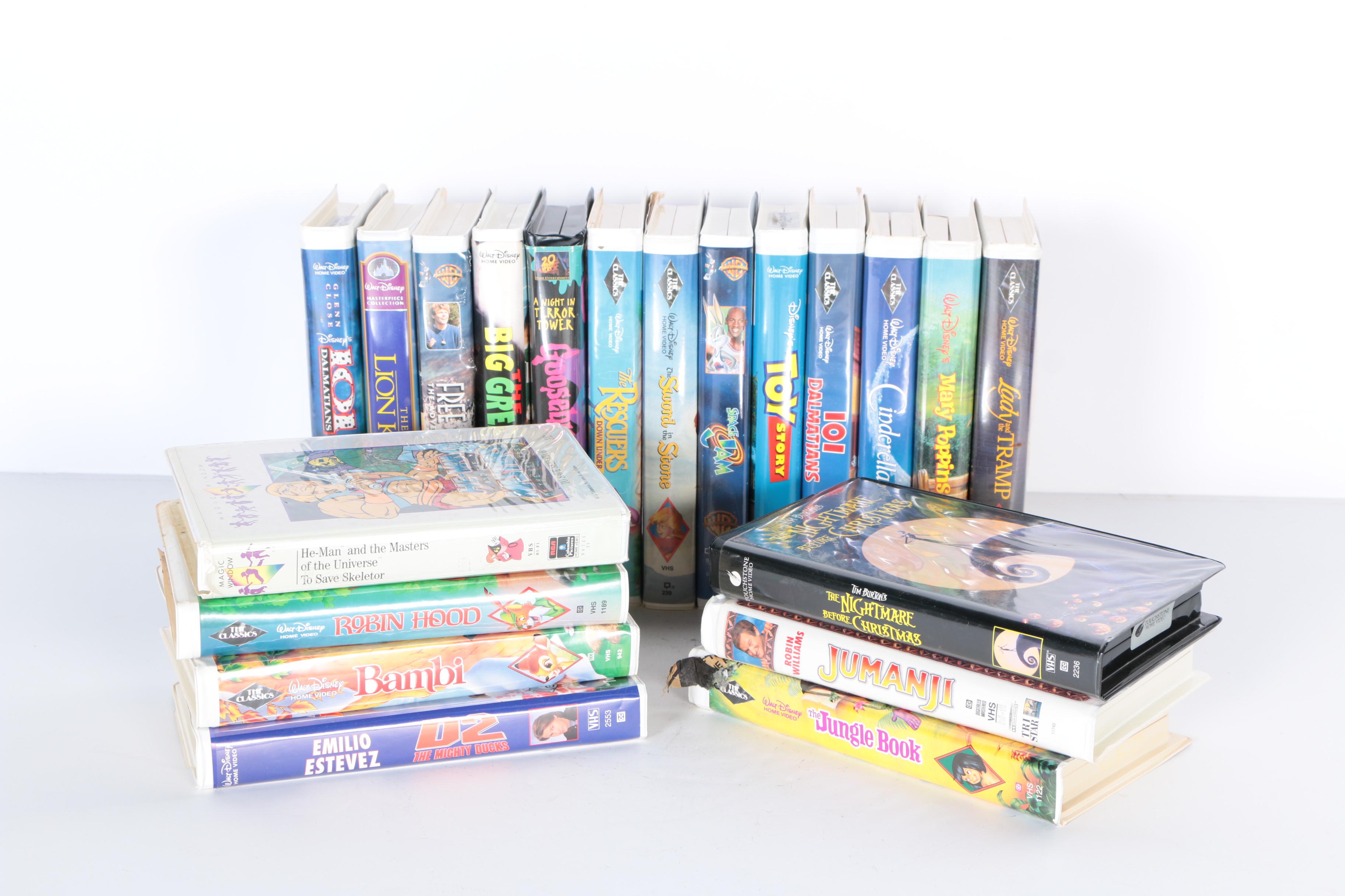 Disney, "Nightmare Before Christmas," Other Children's Films on VHS