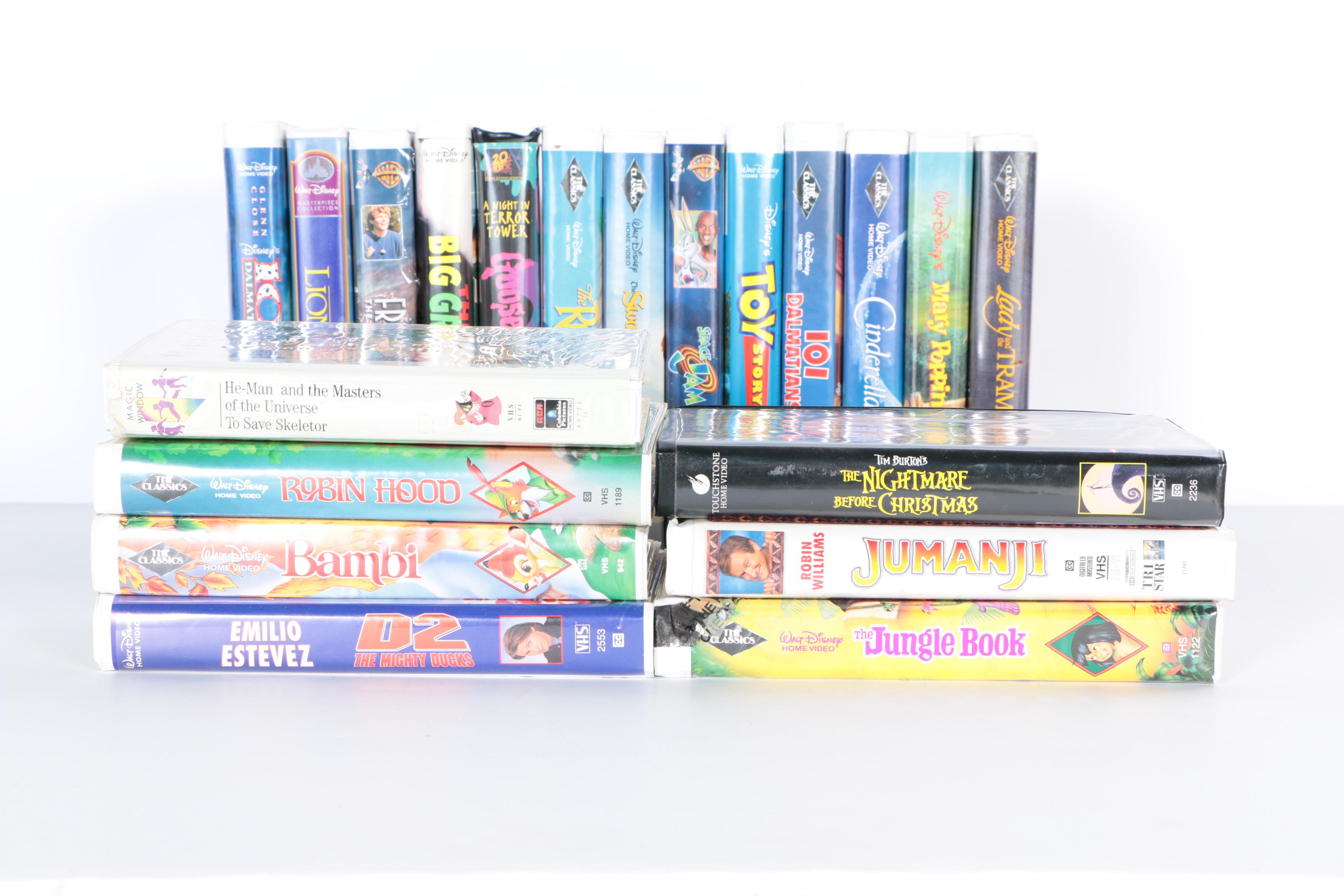 Disney, "Nightmare Before Christmas," Other Children's Films on VHS