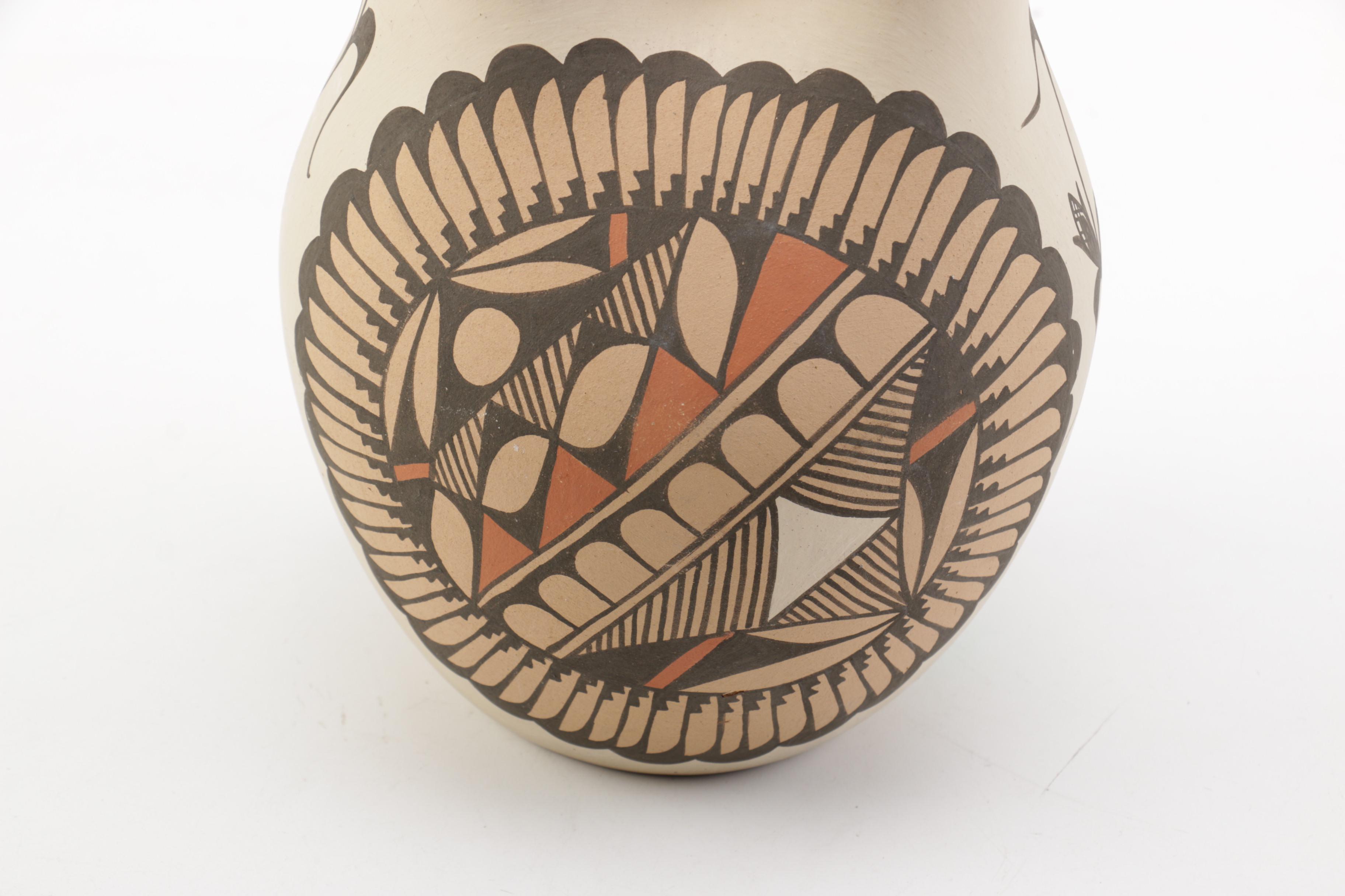 Signed Jemez Pueblo Style Wedding Vase