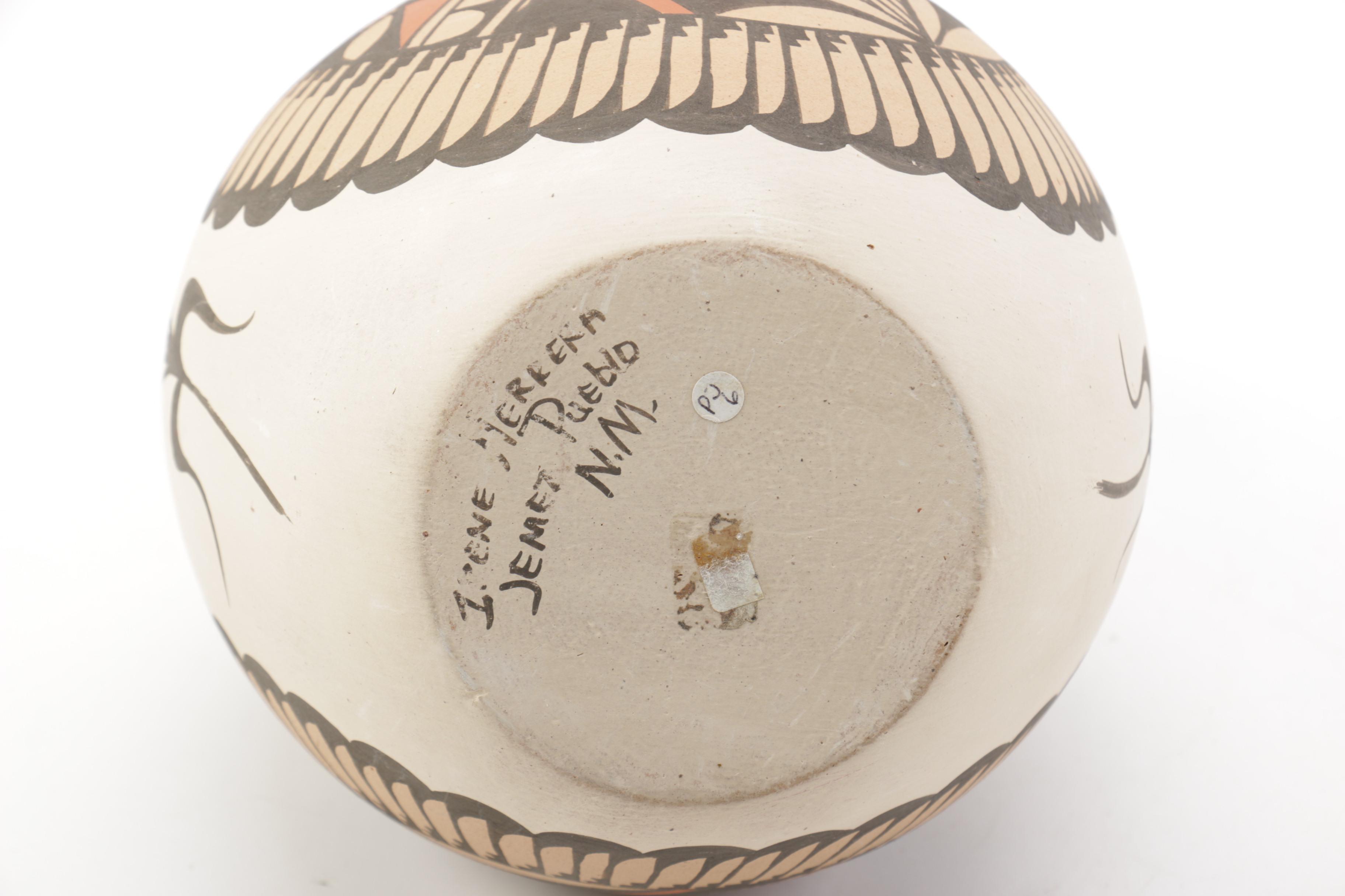 Signed Jemez Pueblo Style Wedding Vase