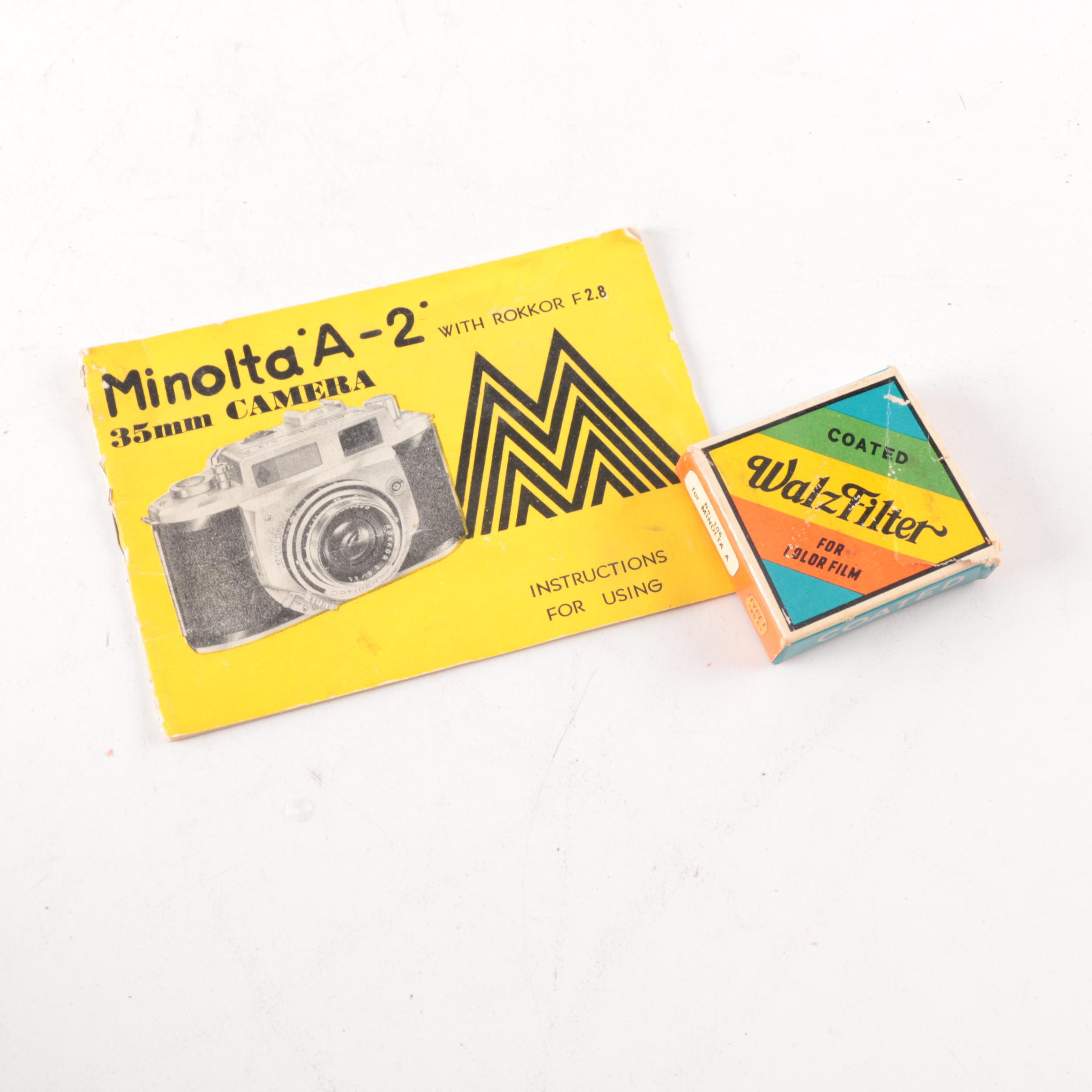 Vintage Minolta A-2 35 MM Film Camera