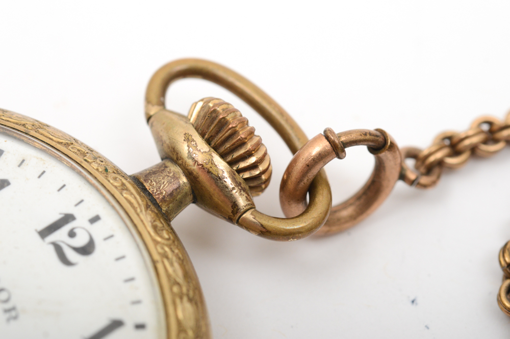 Nidor Vintage 14K Gold Filled Pocket Watch