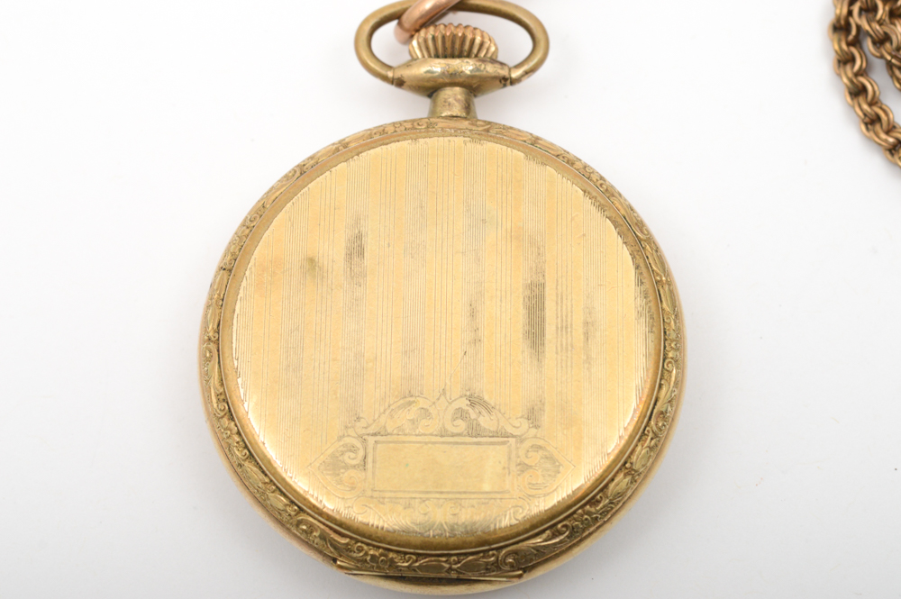 Nidor Vintage 14K Gold Filled Pocket Watch