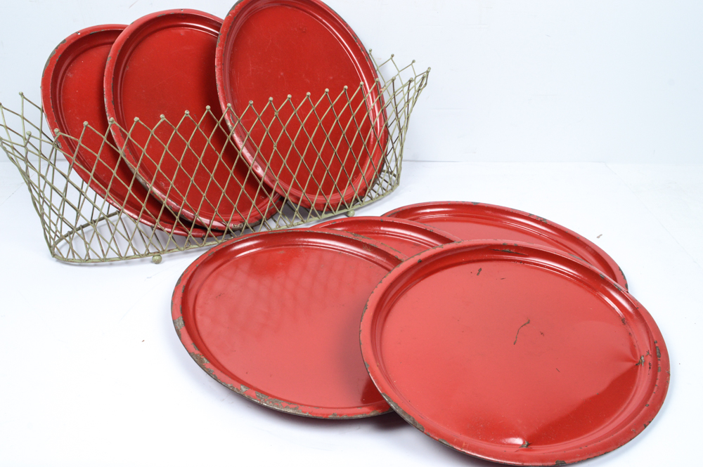 Home Decor Featuring Globe and Vintage Sewing Basket