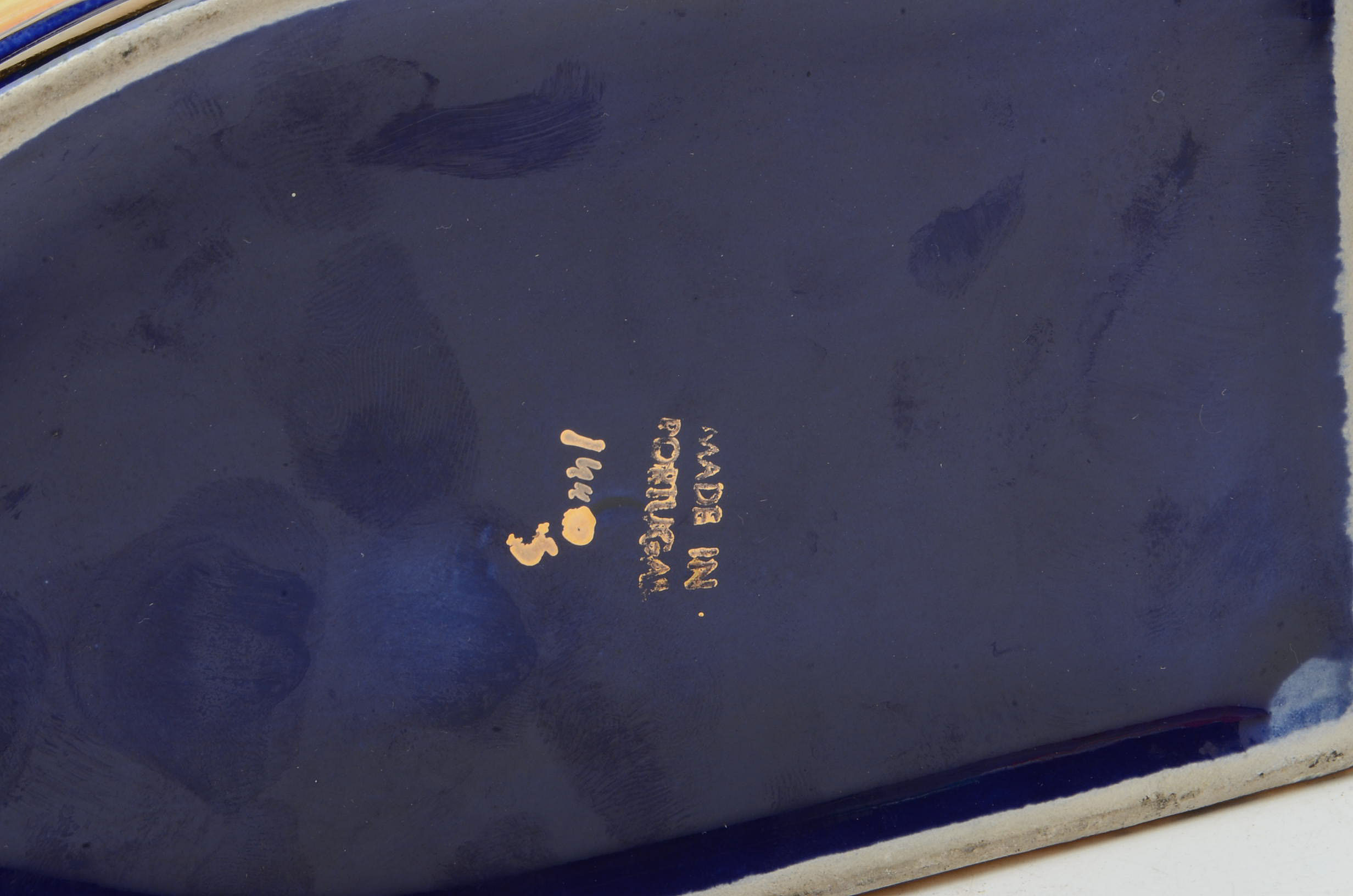 Hand-painted Alcobaça Portugal Sad Iron Replica