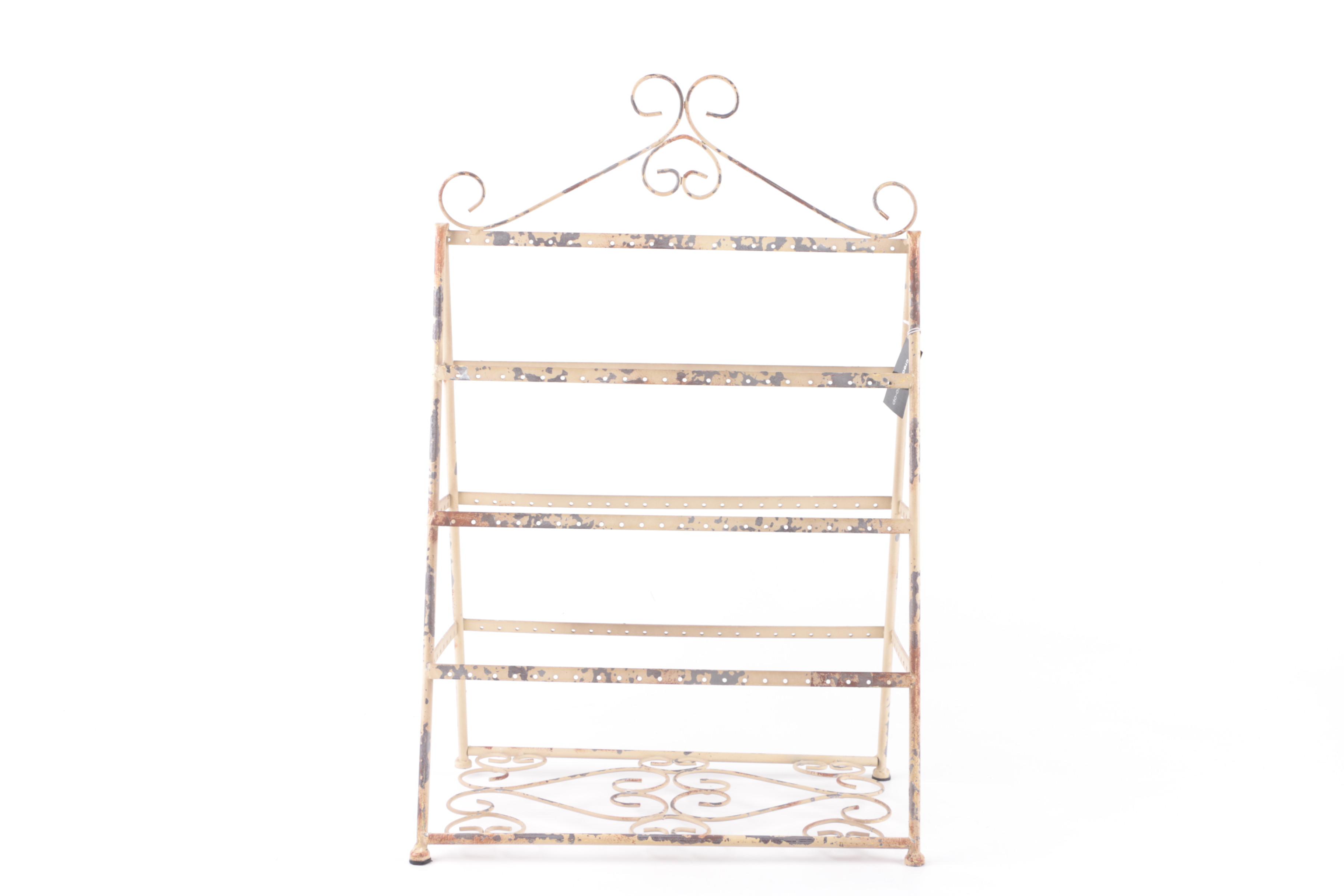 Metal Decor Stand in a Pyramidal Shape