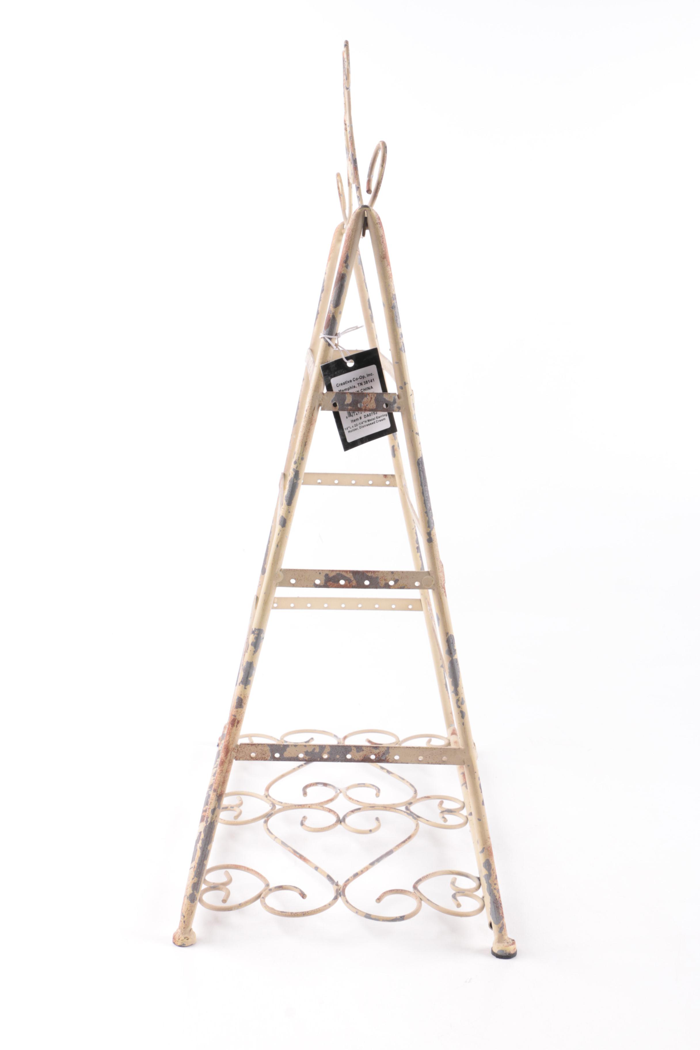 Metal Decor Stand in a Pyramidal Shape