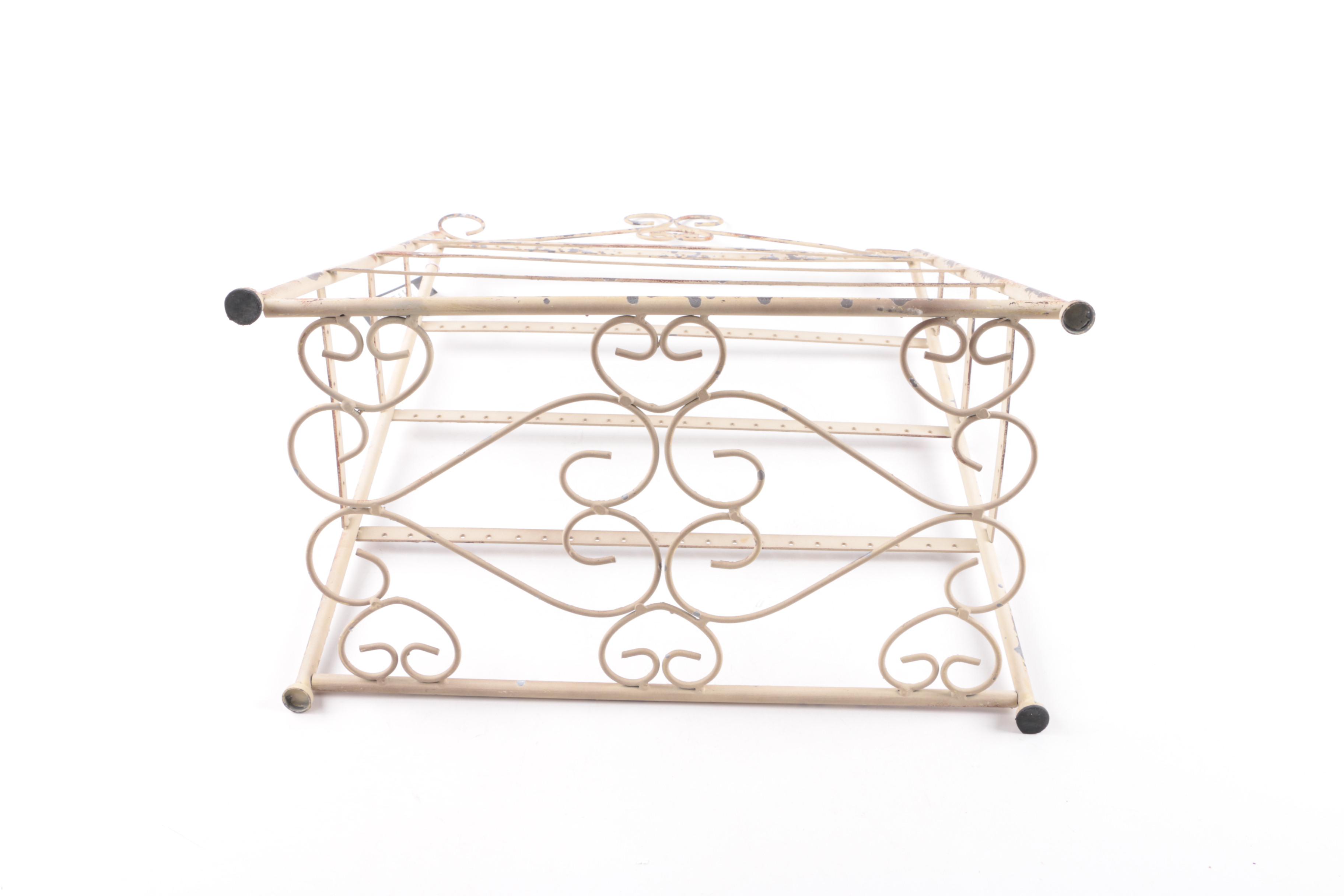 Metal Decor Stand in a Pyramidal Shape