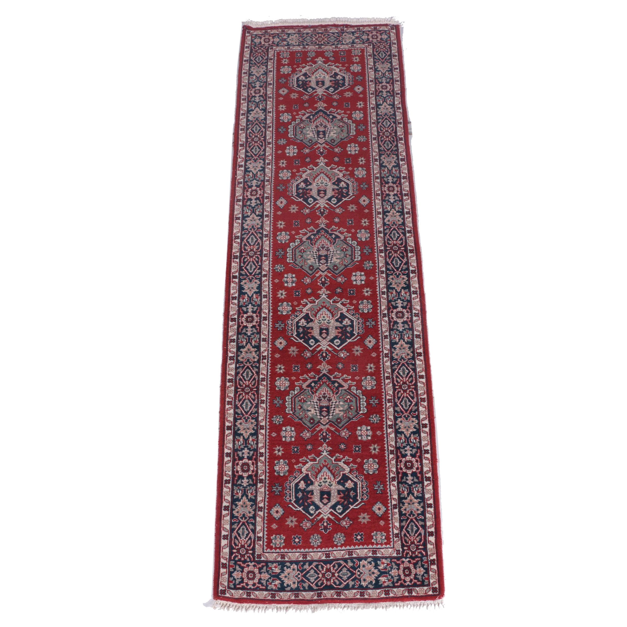 Hand-Knotted Indo-Caucasian Carpet Runner