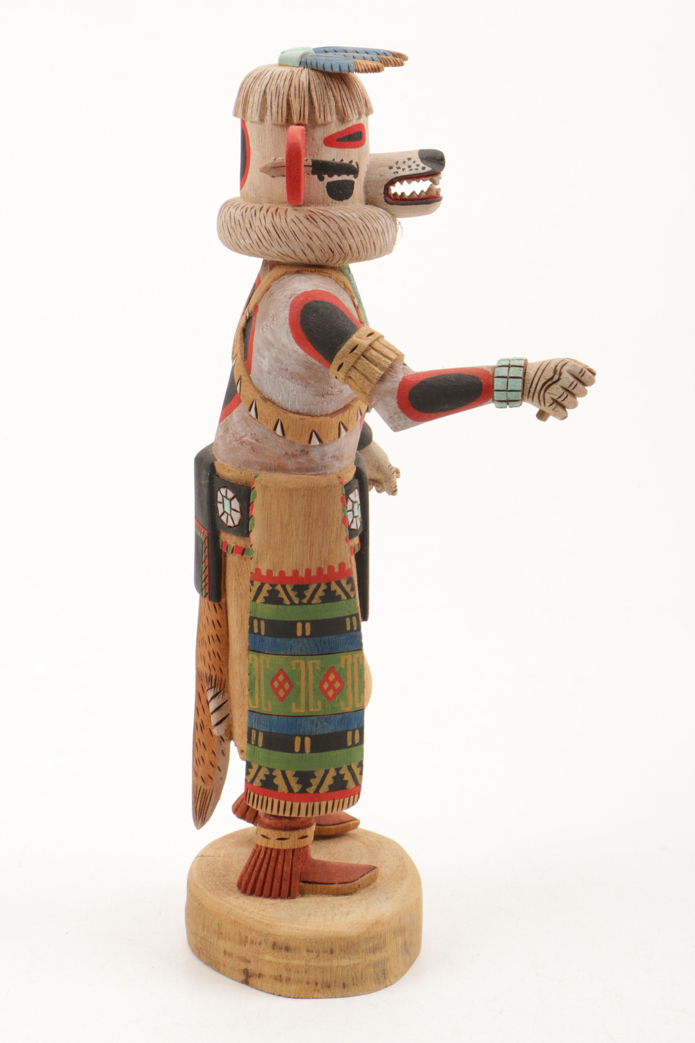 Joe Gash Hopi Carved Wood Kachina Doll "White Bear"