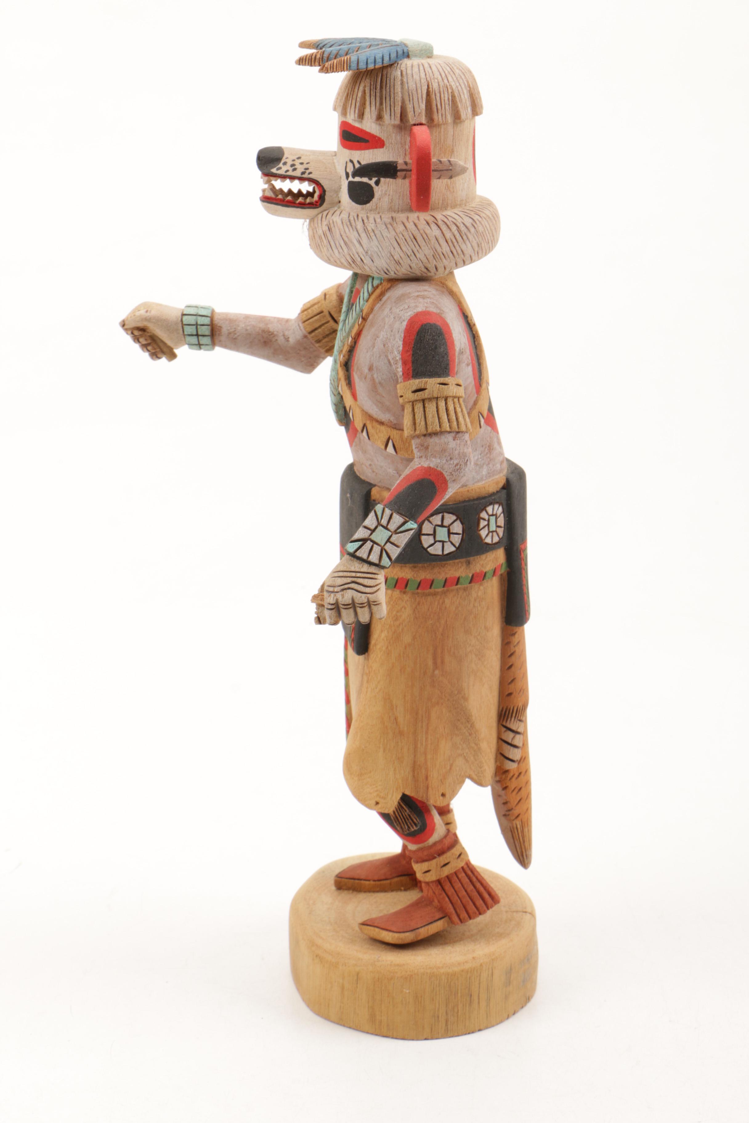 Joe Gash Hopi Carved Wood Kachina Doll "White Bear"