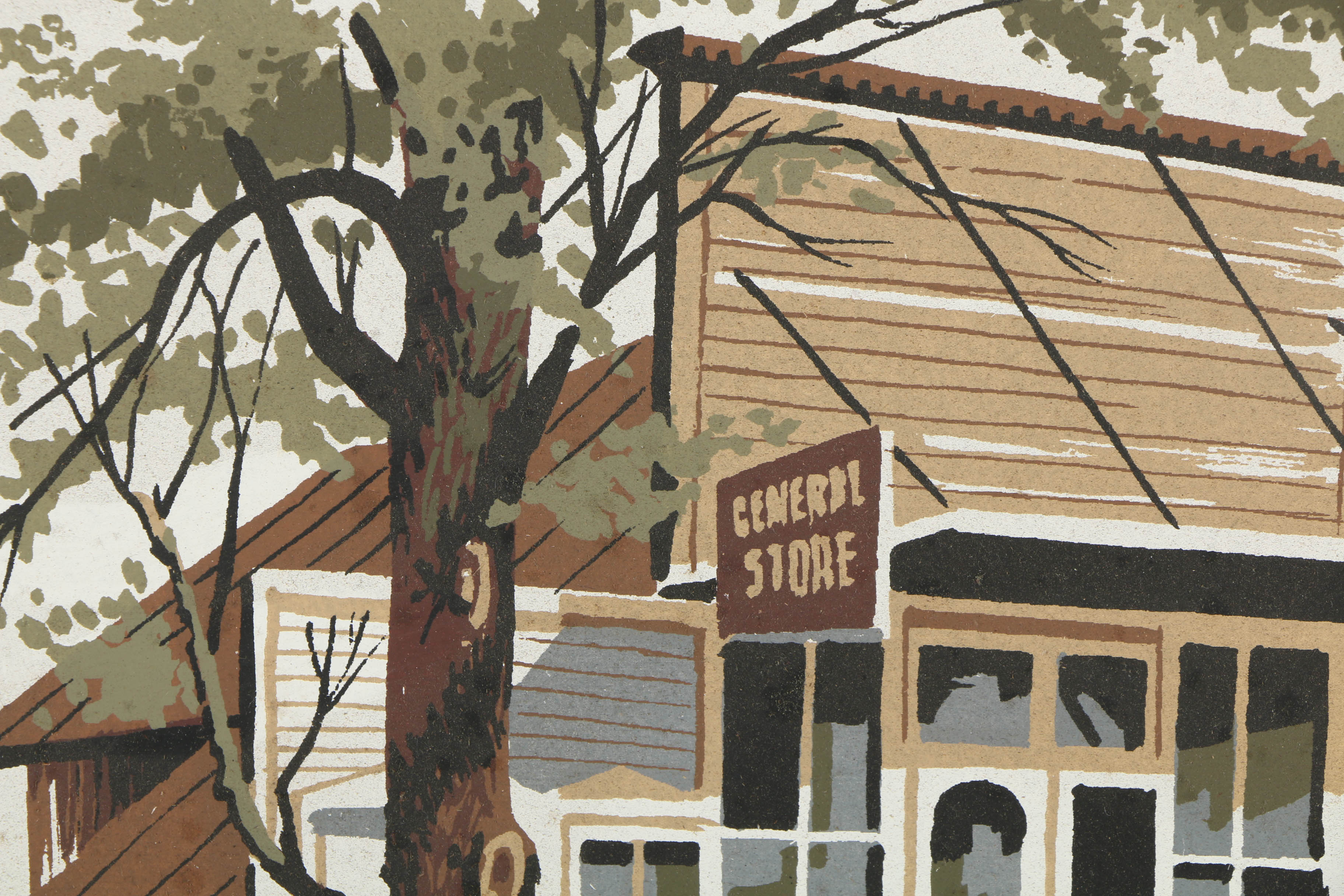 Mark Coomer Limited Edition Serigraph on Composite Board “General Store”