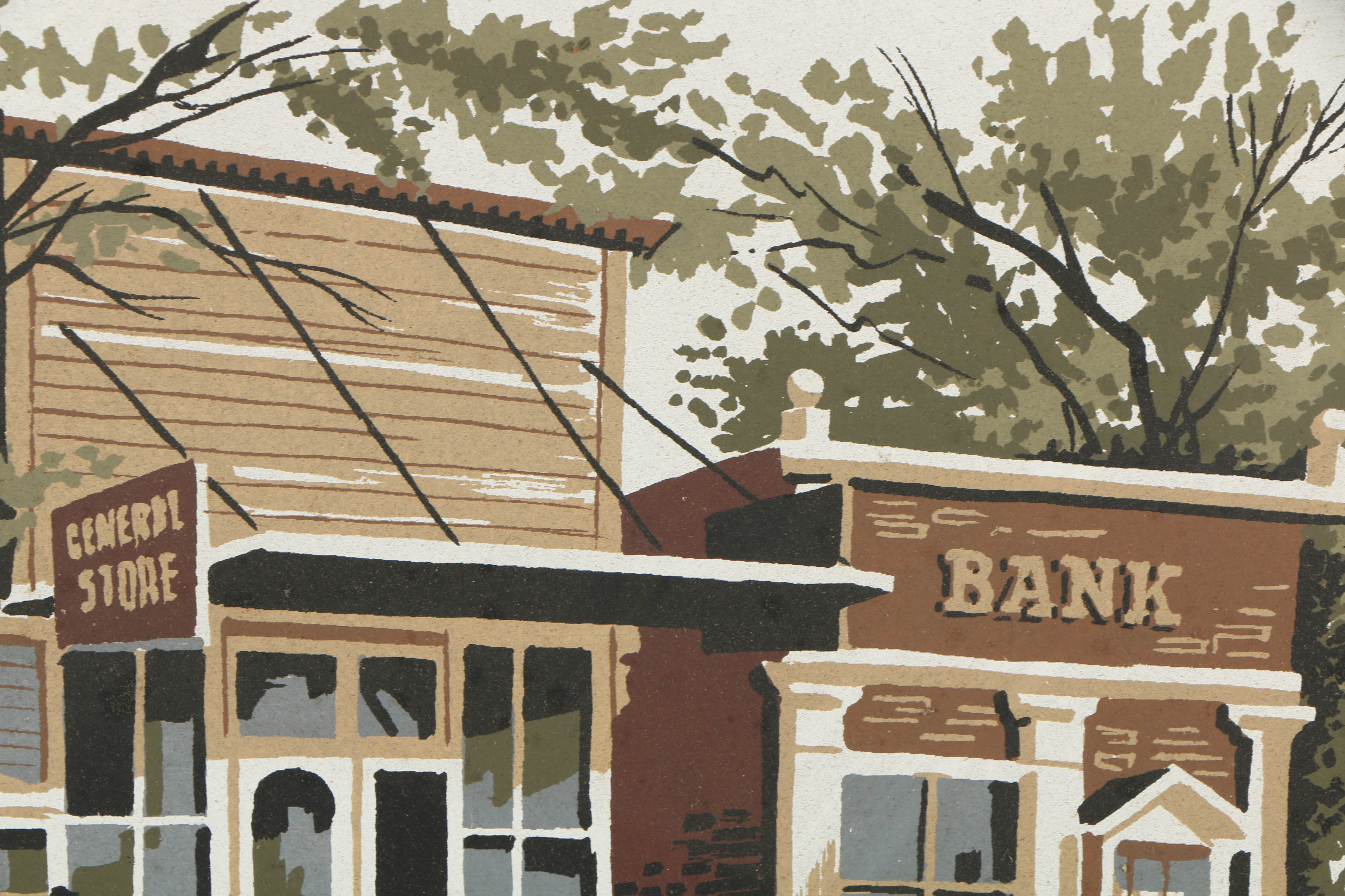 Mark Coomer Limited Edition Serigraph on Composite Board “General Store”