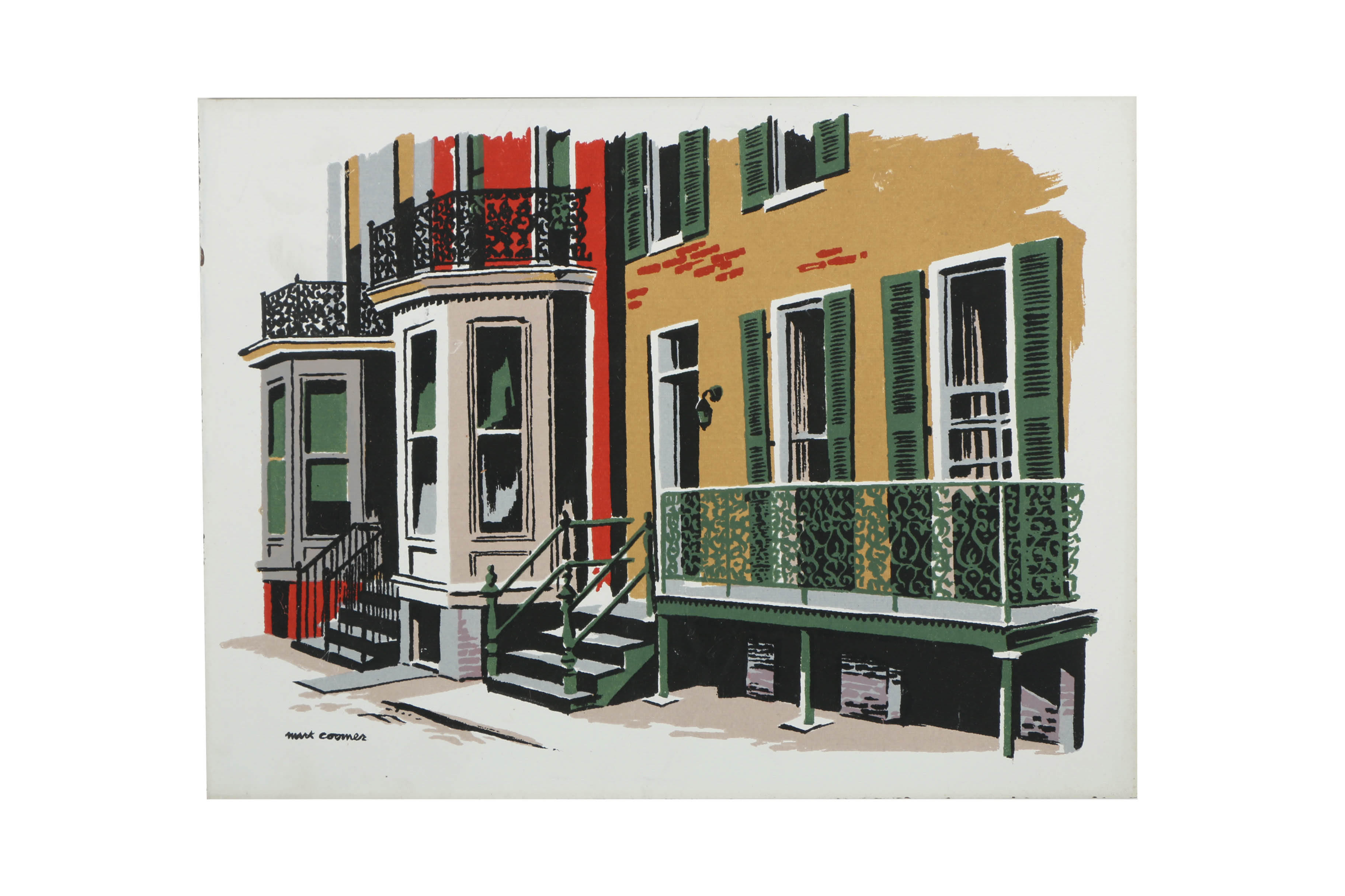 Collection of Mark Coomer Serigraphs on Boards of Genre Scenes