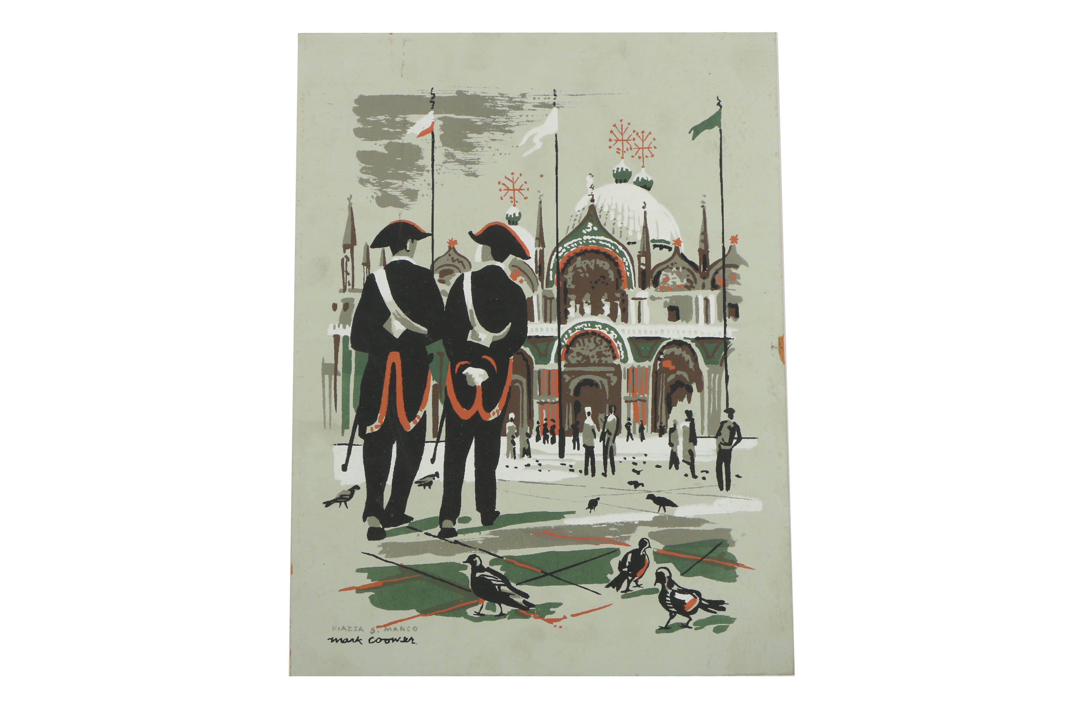 Collection of Mark Coomer Serigraphs on Boards of Genre Scenes