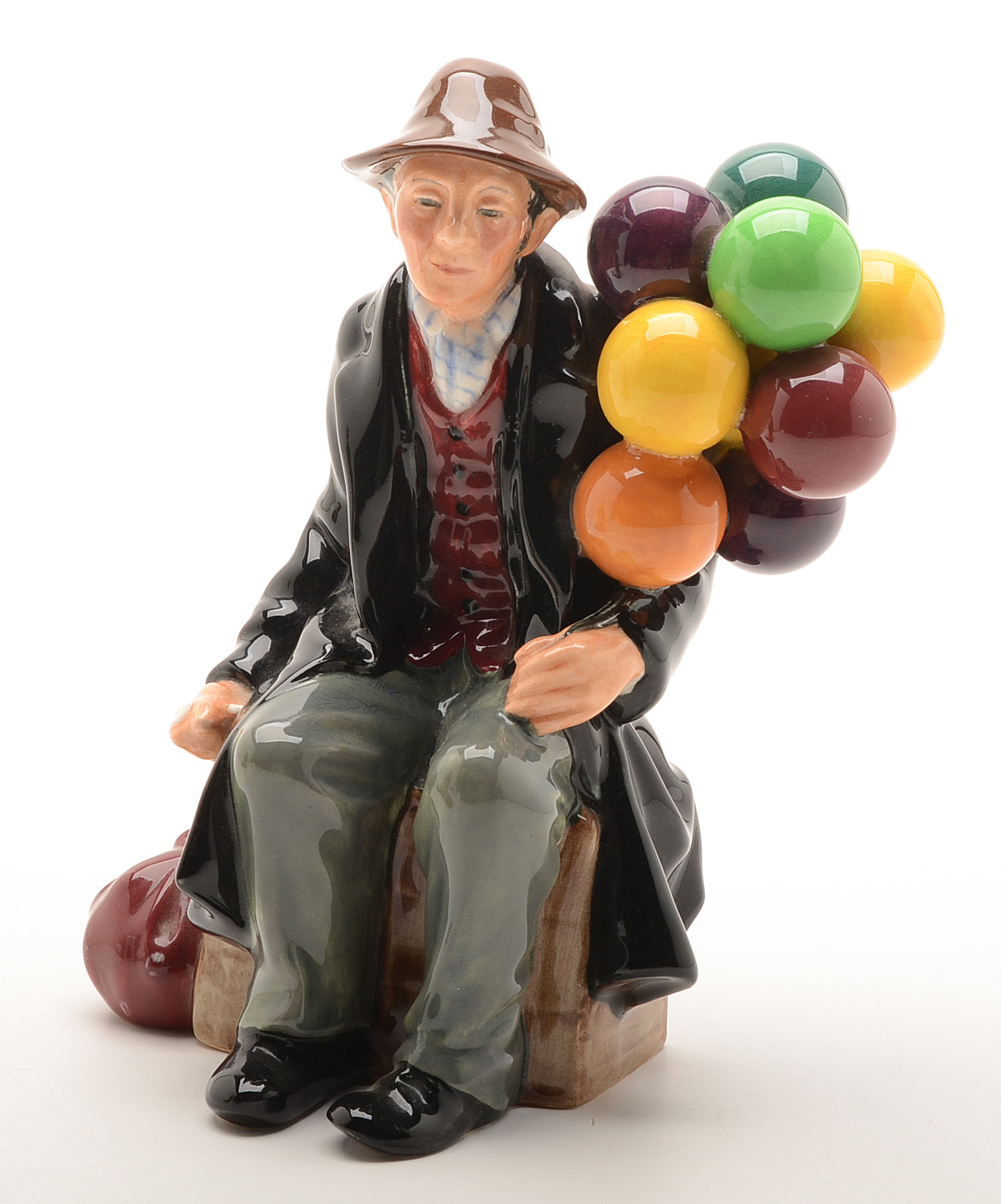 Vintage Royal Doulton Old Balloon Seller Woman and Balloon Man