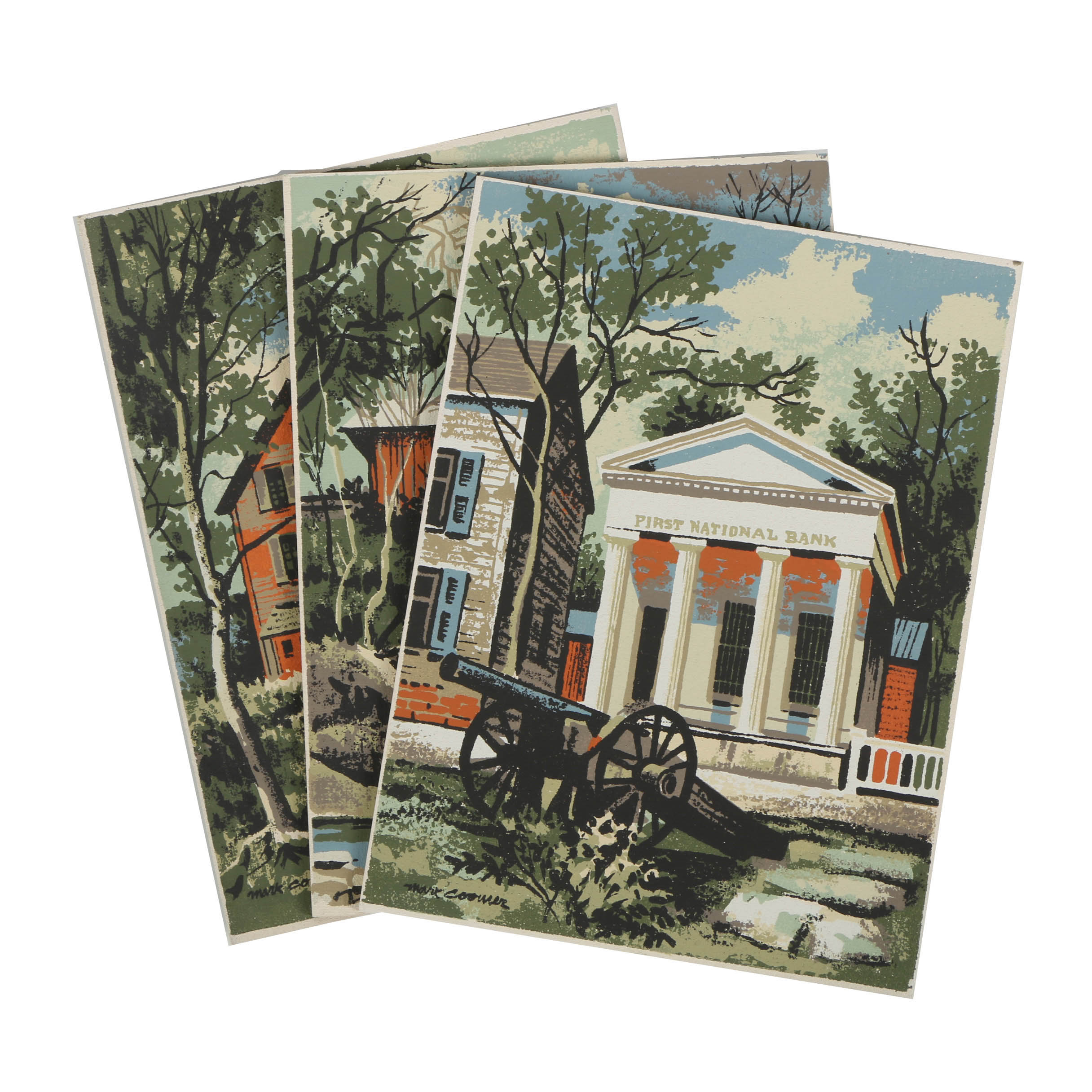 Collection of Mark Coomer Limited Edition Serigraphs on Board Street Scenes