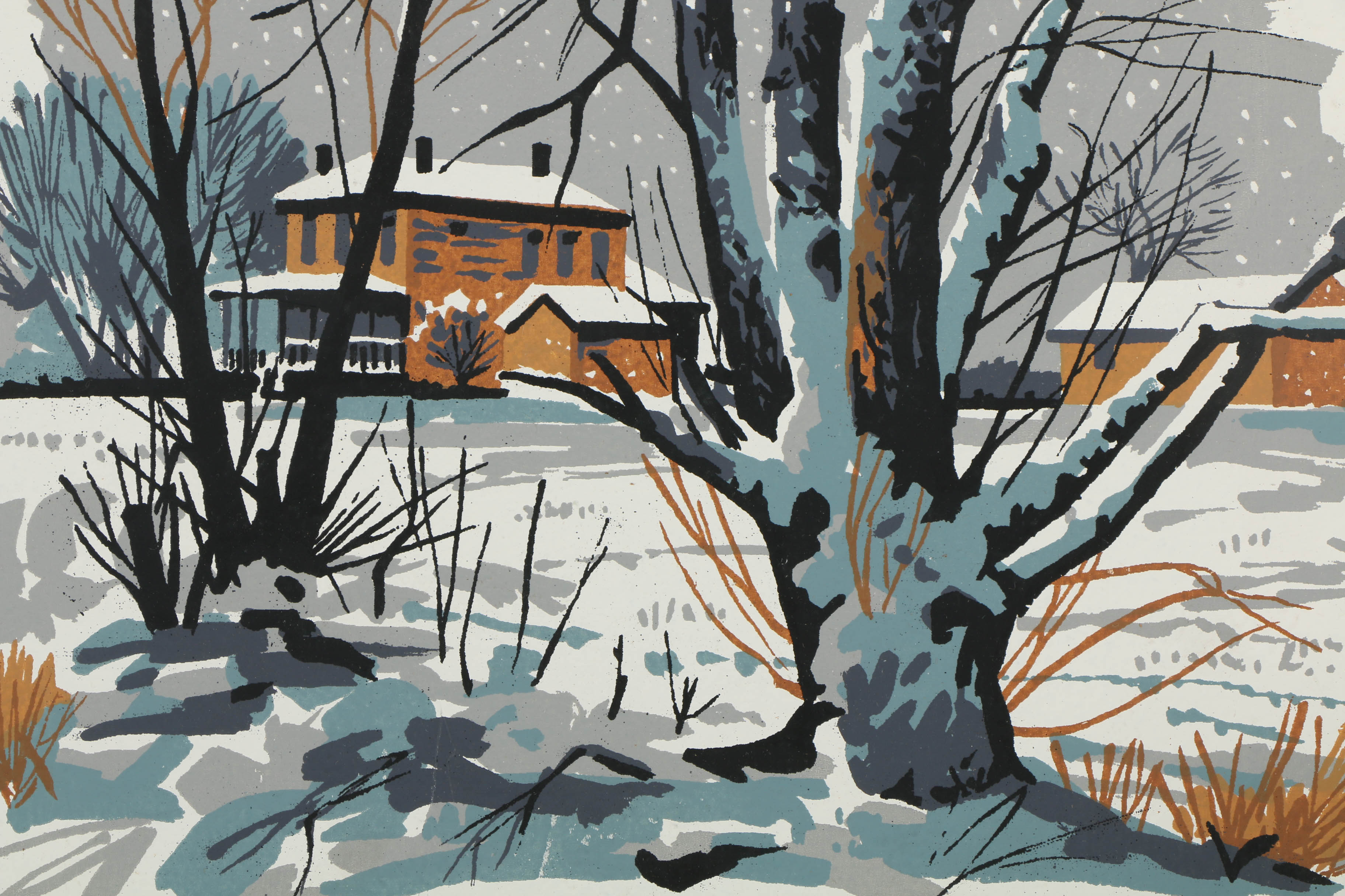 Assortment of Mark Coomer Serigraphs on Boards of Architectural Scenes