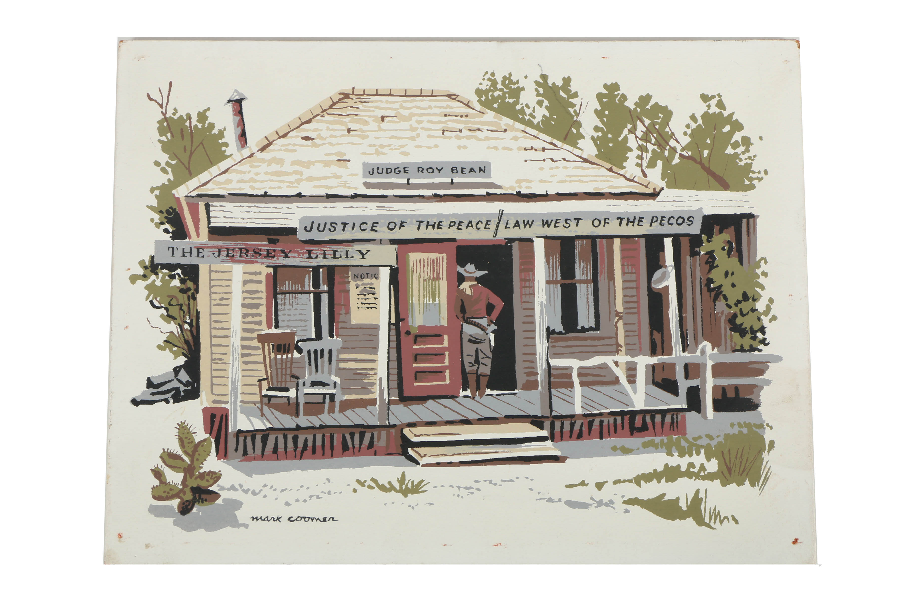 Assortment of Mark Coomer Serigraphs on Boards of Architectural Scenes