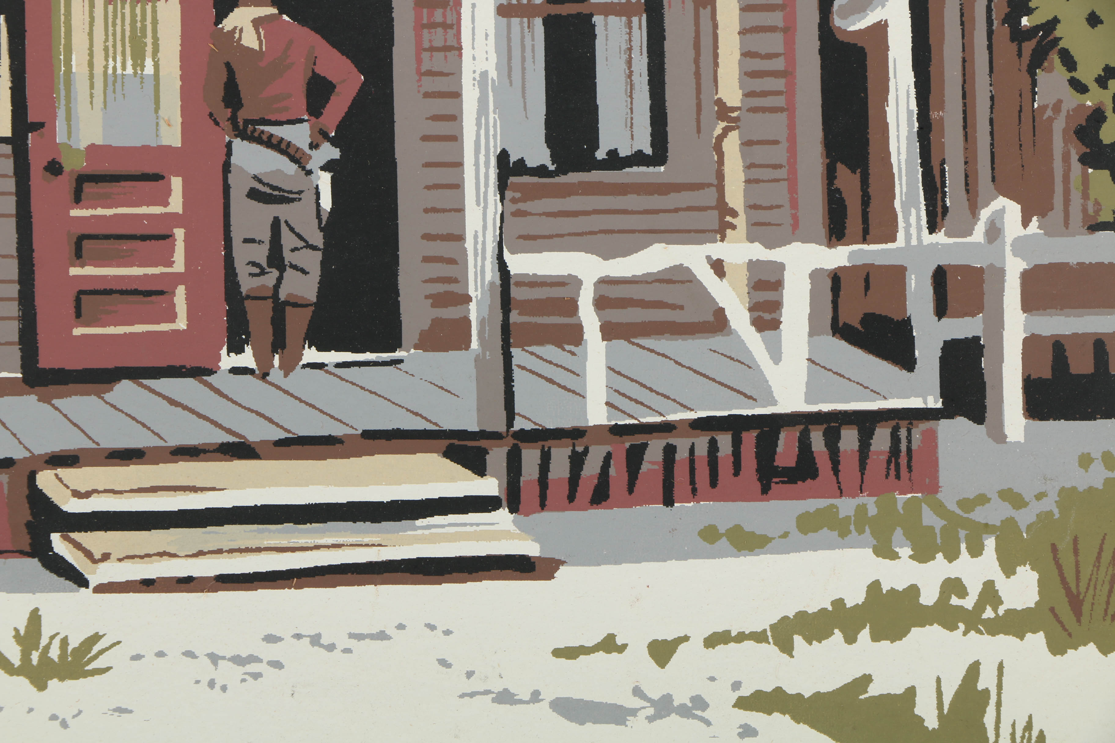 Assortment of Mark Coomer Serigraphs on Boards of Architectural Scenes