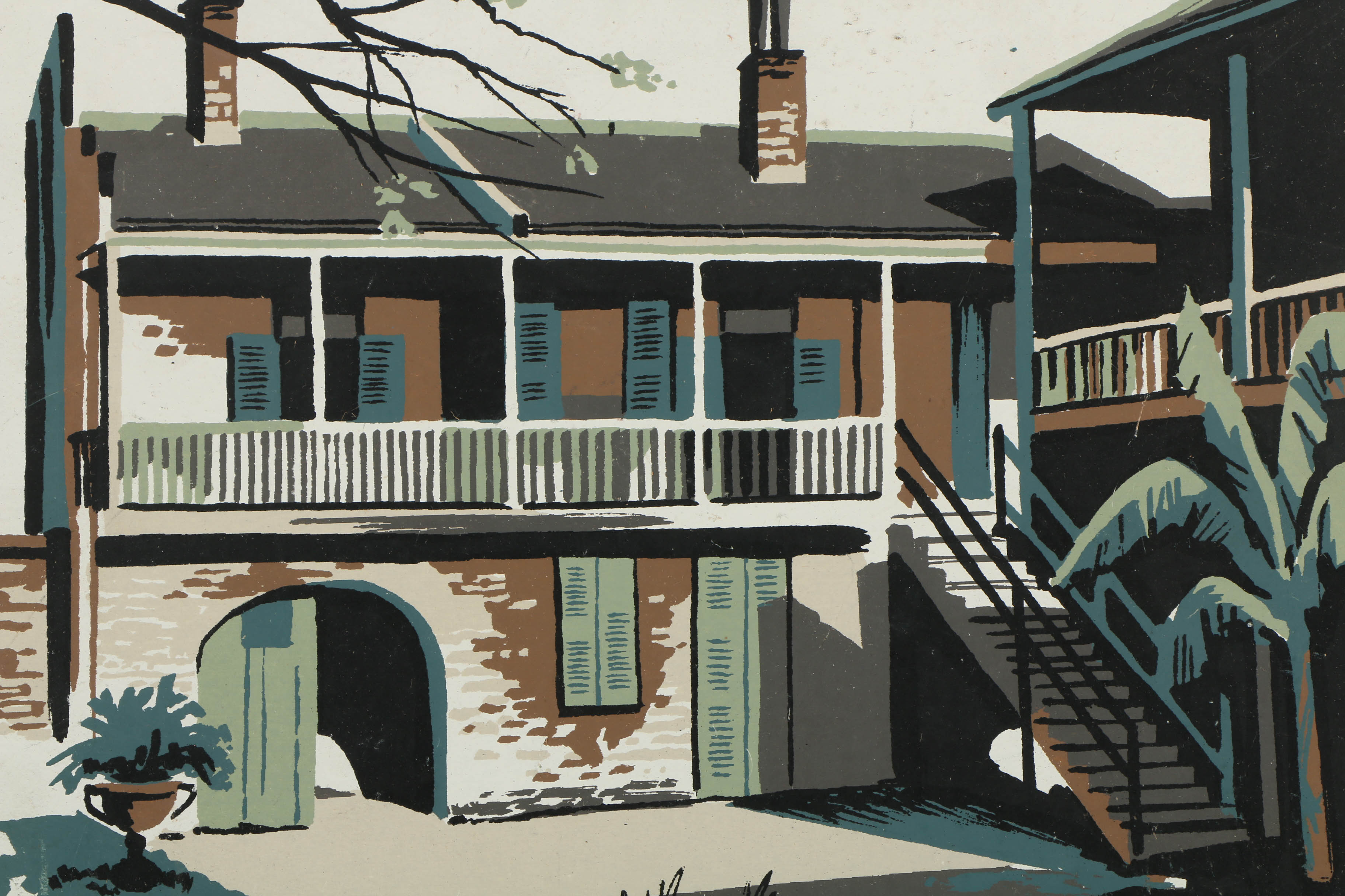 Assortment of Mark Coomer Serigraphs on Boards of Architectural Scenes