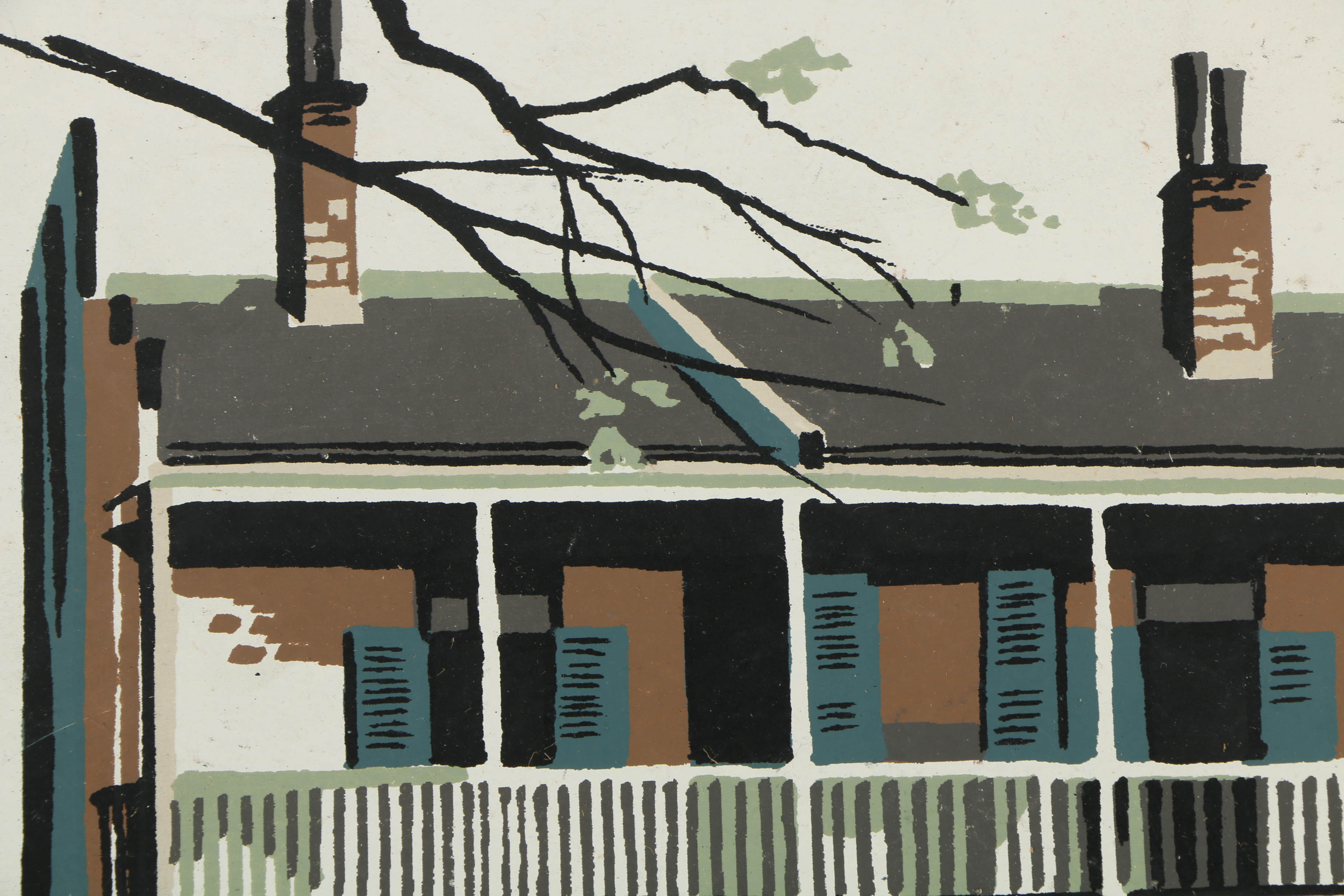 Assortment of Mark Coomer Serigraphs on Boards of Architectural Scenes