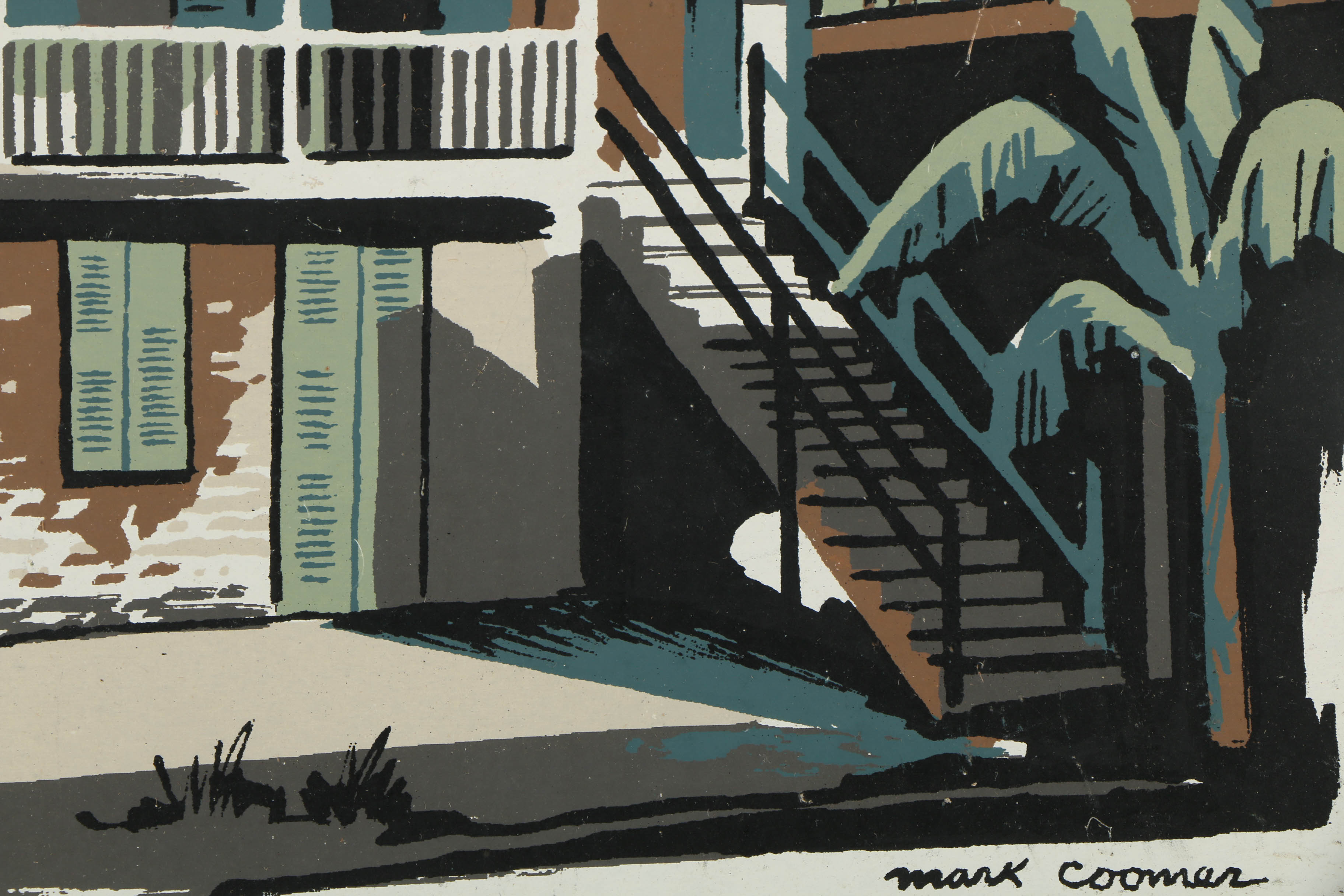 Assortment of Mark Coomer Serigraphs on Boards of Architectural Scenes