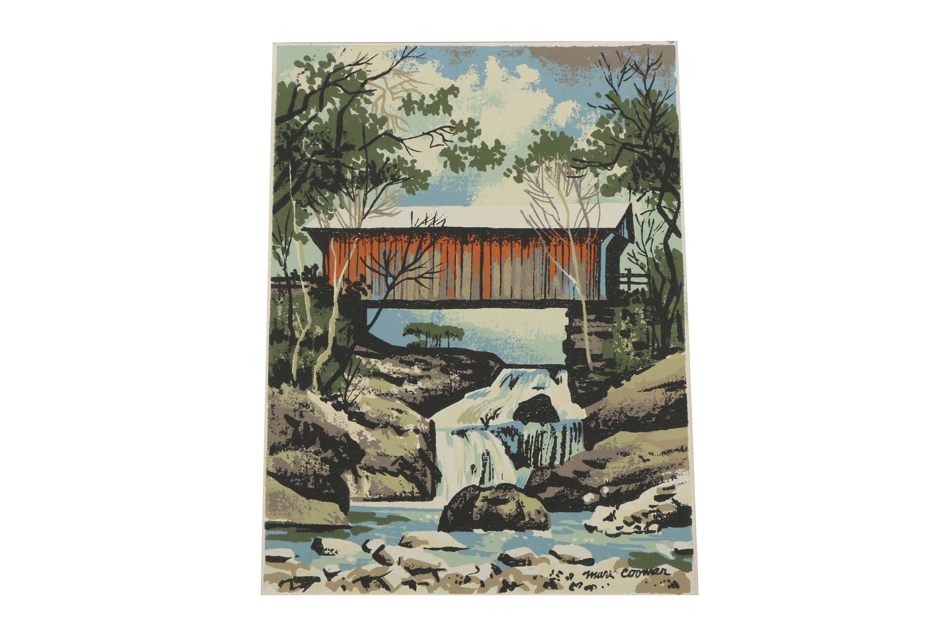 Assortment of Mark Coomer Serigraphs on Boards of Architectural Scenes