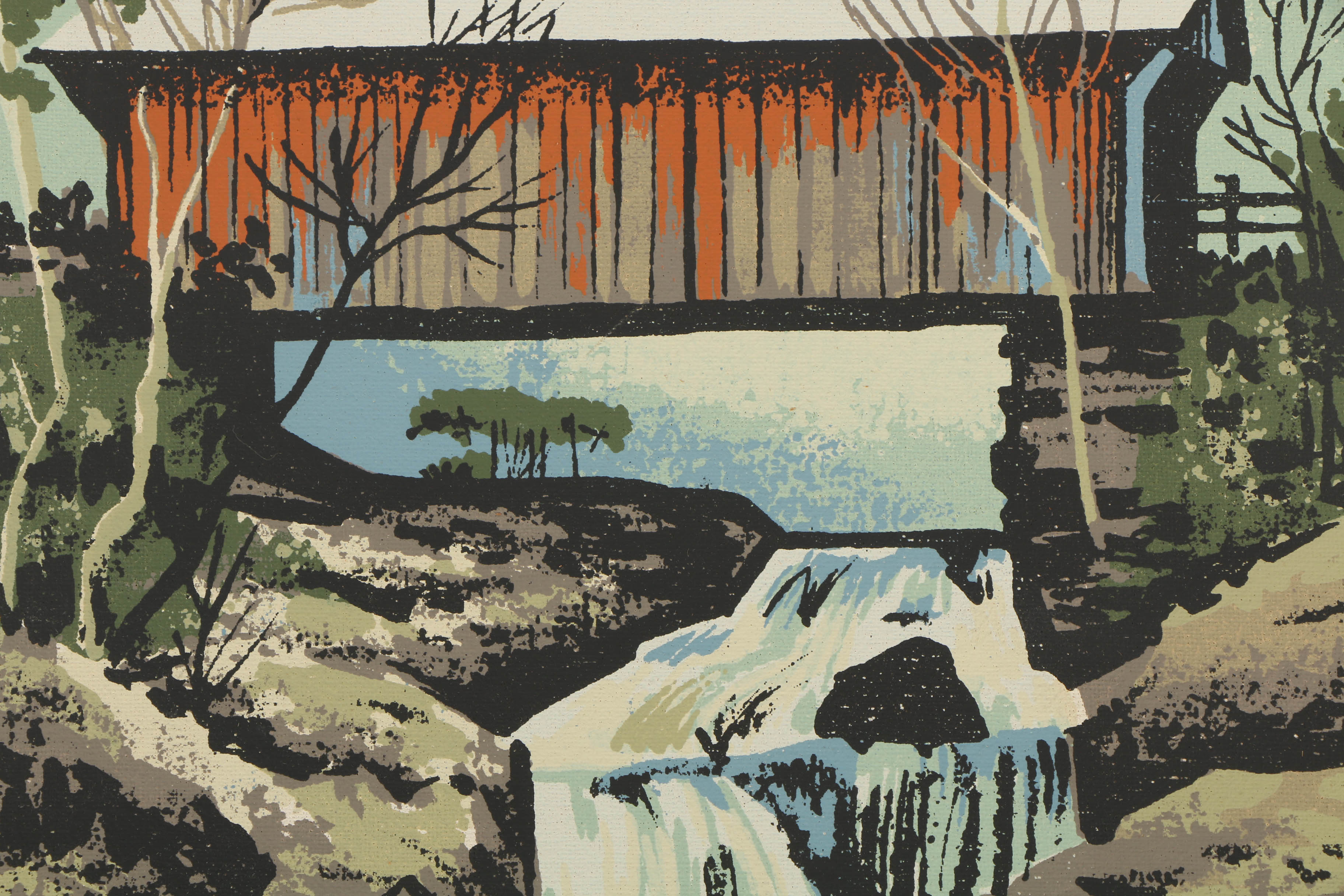 Assortment of Mark Coomer Serigraphs on Boards of Architectural Scenes