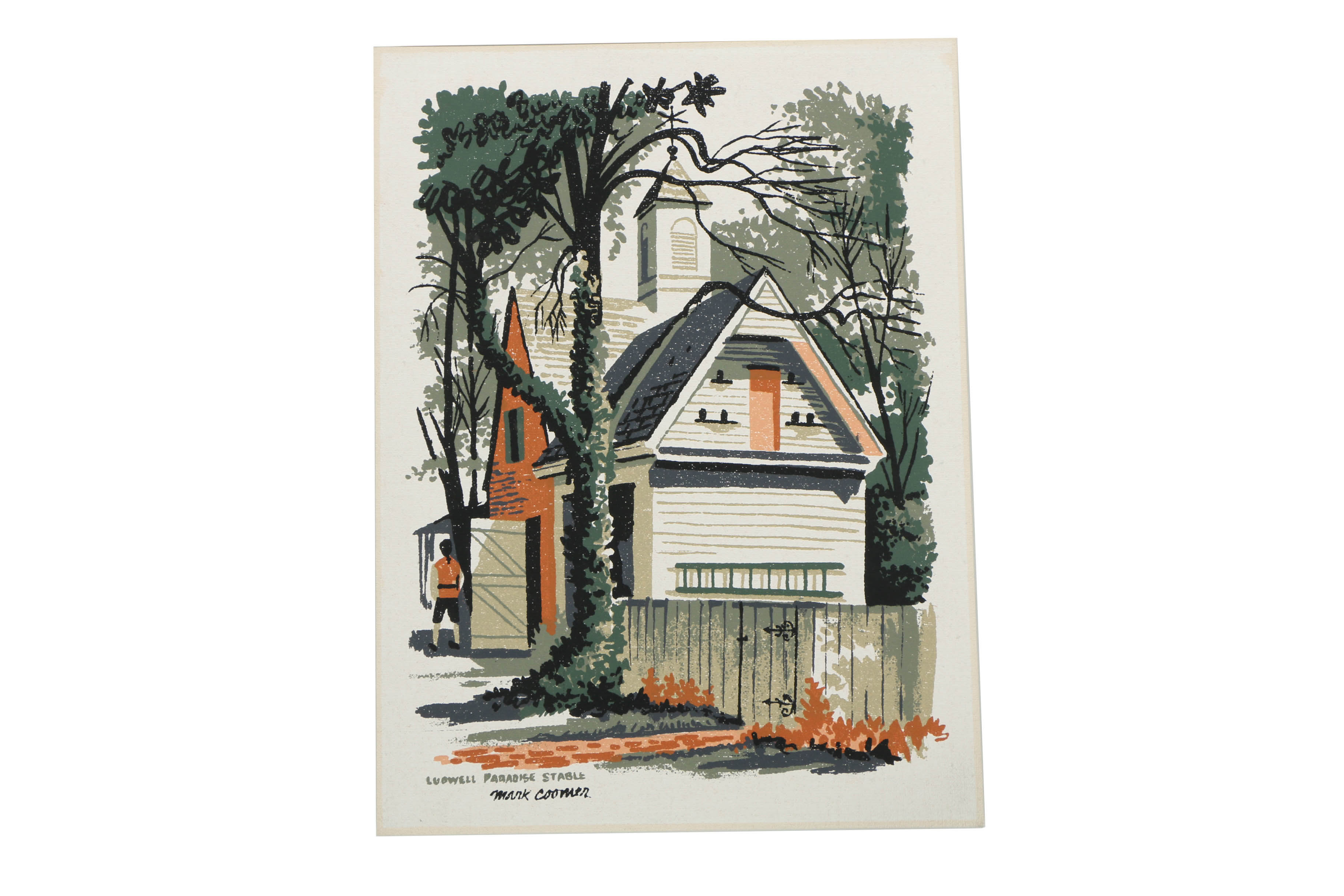Assortment of Mark Coomer Serigraphs on Boards of Architectural Scenes