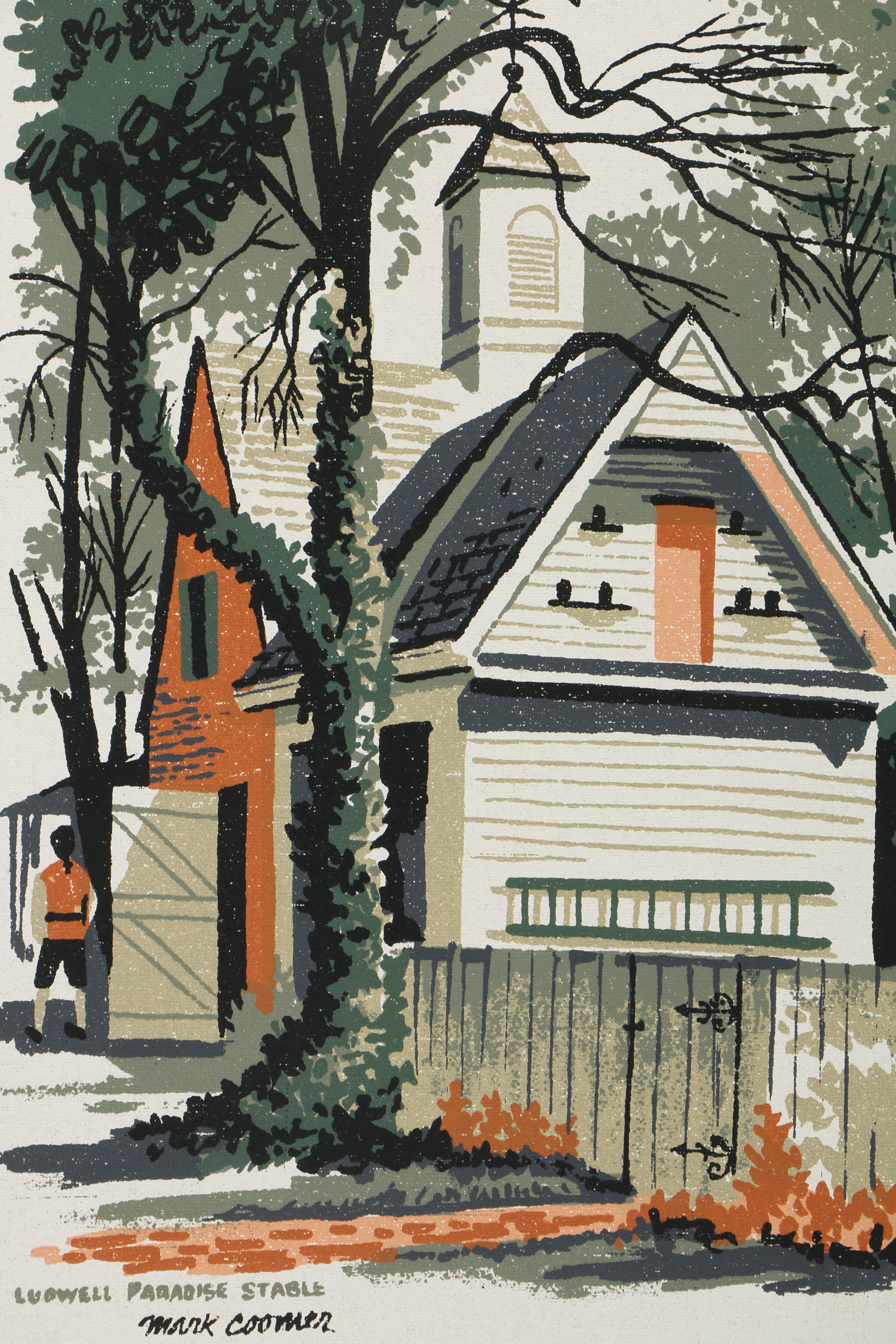 Assortment of Mark Coomer Serigraphs on Boards of Architectural Scenes