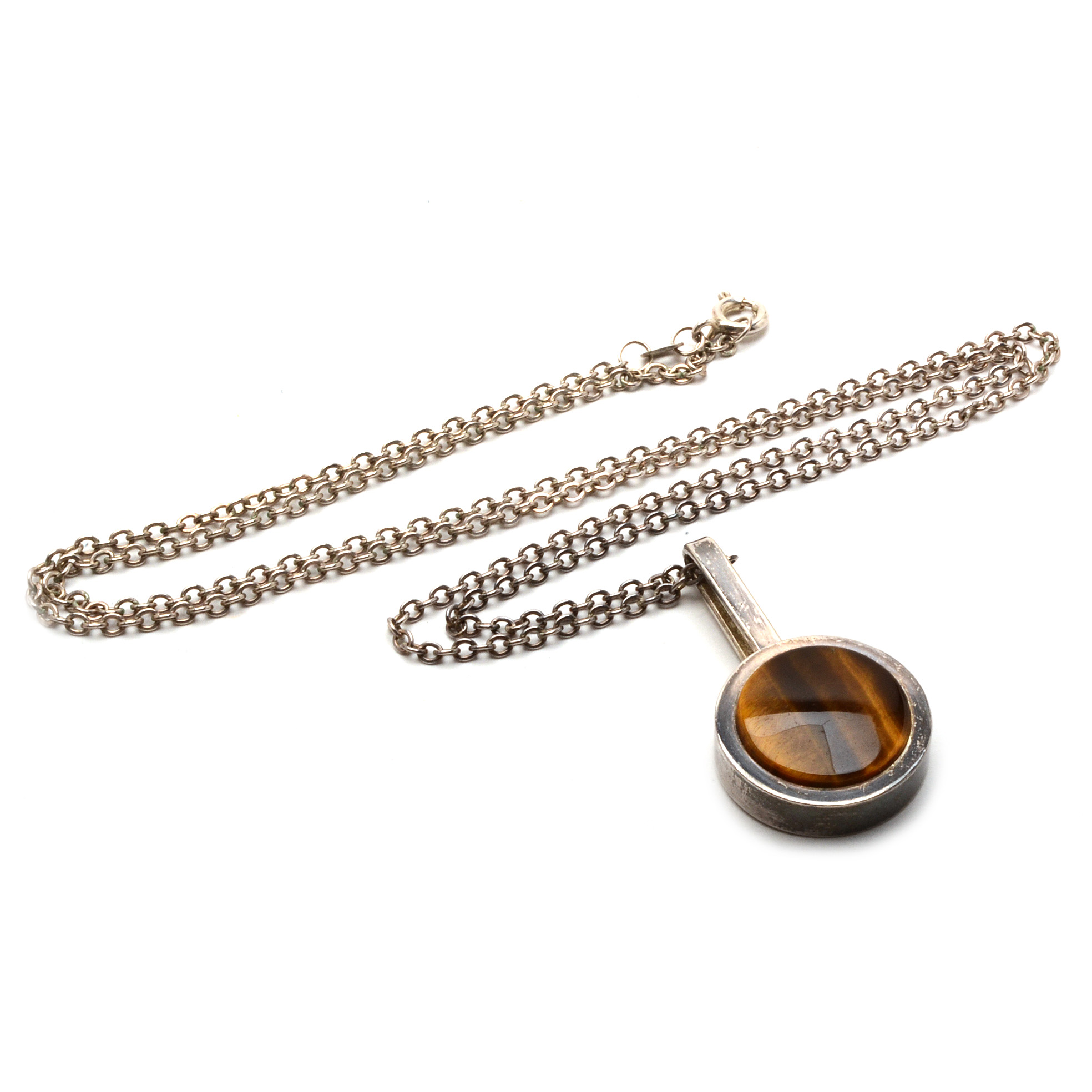 Sterling Silver and Tiger's Eye Necklace