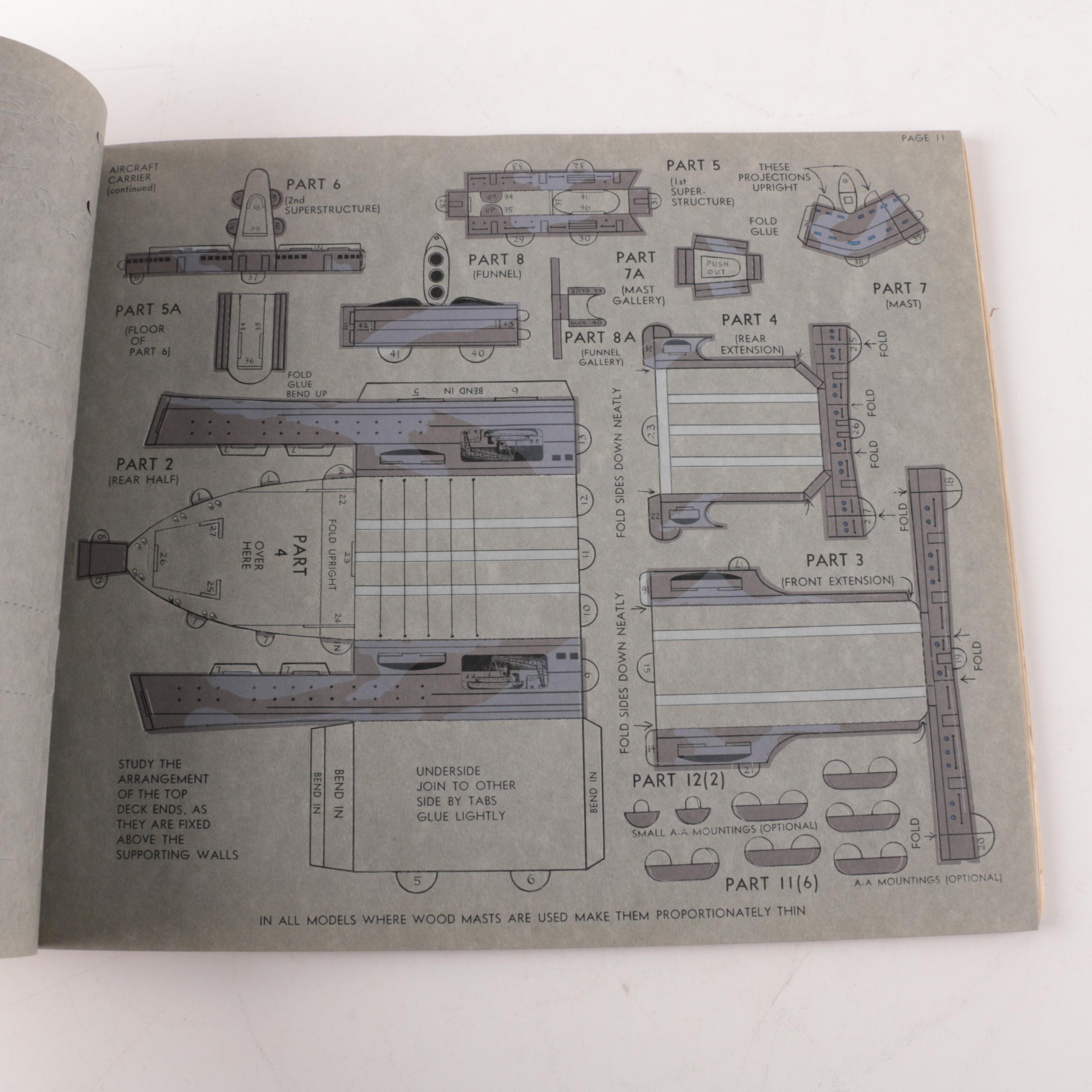 "Rigby's Easy-to-Build Models of Naval Craft" 1944 Model Book