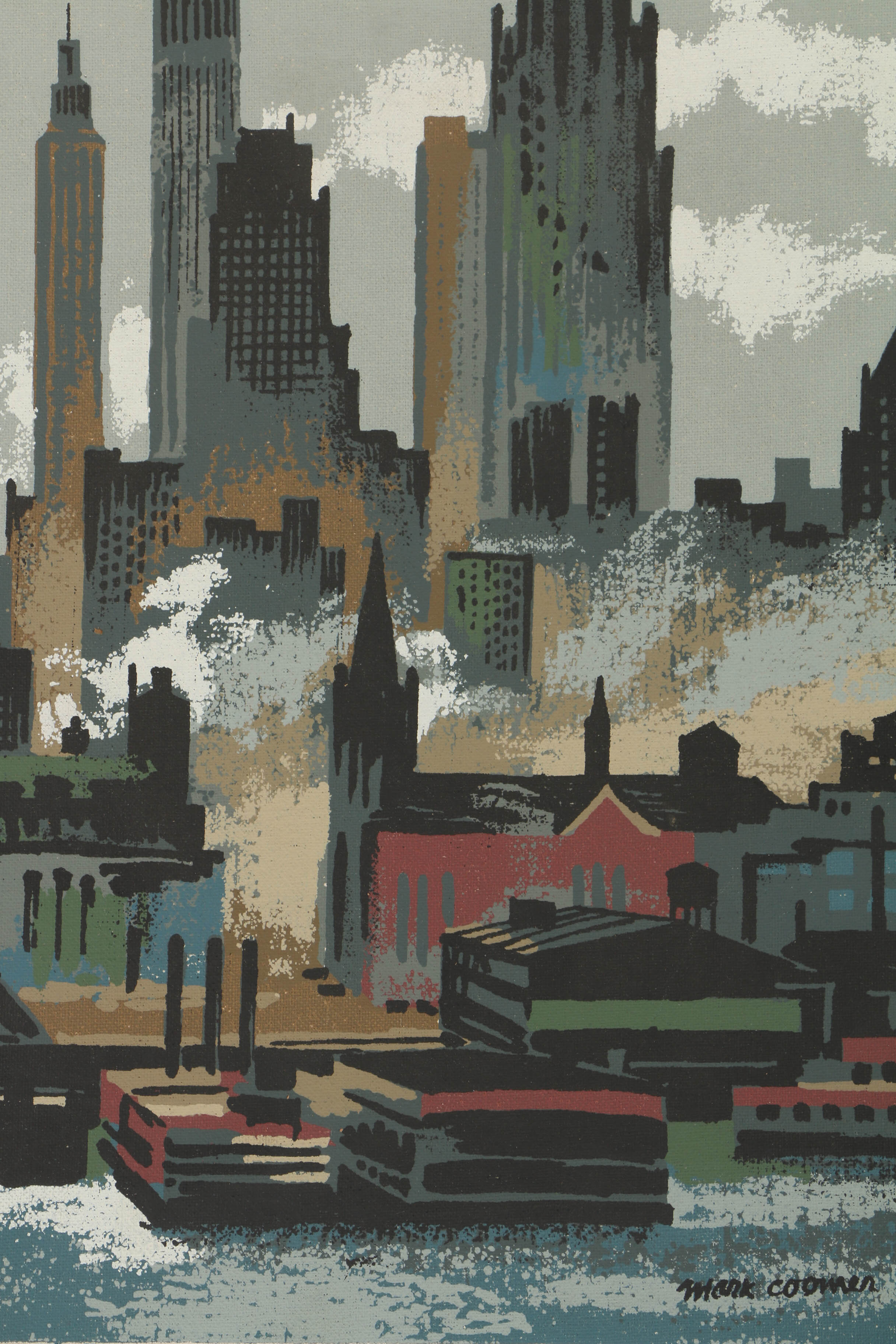 Collection of Mark Coomer Serigraphs on Boards of Genre Scenes