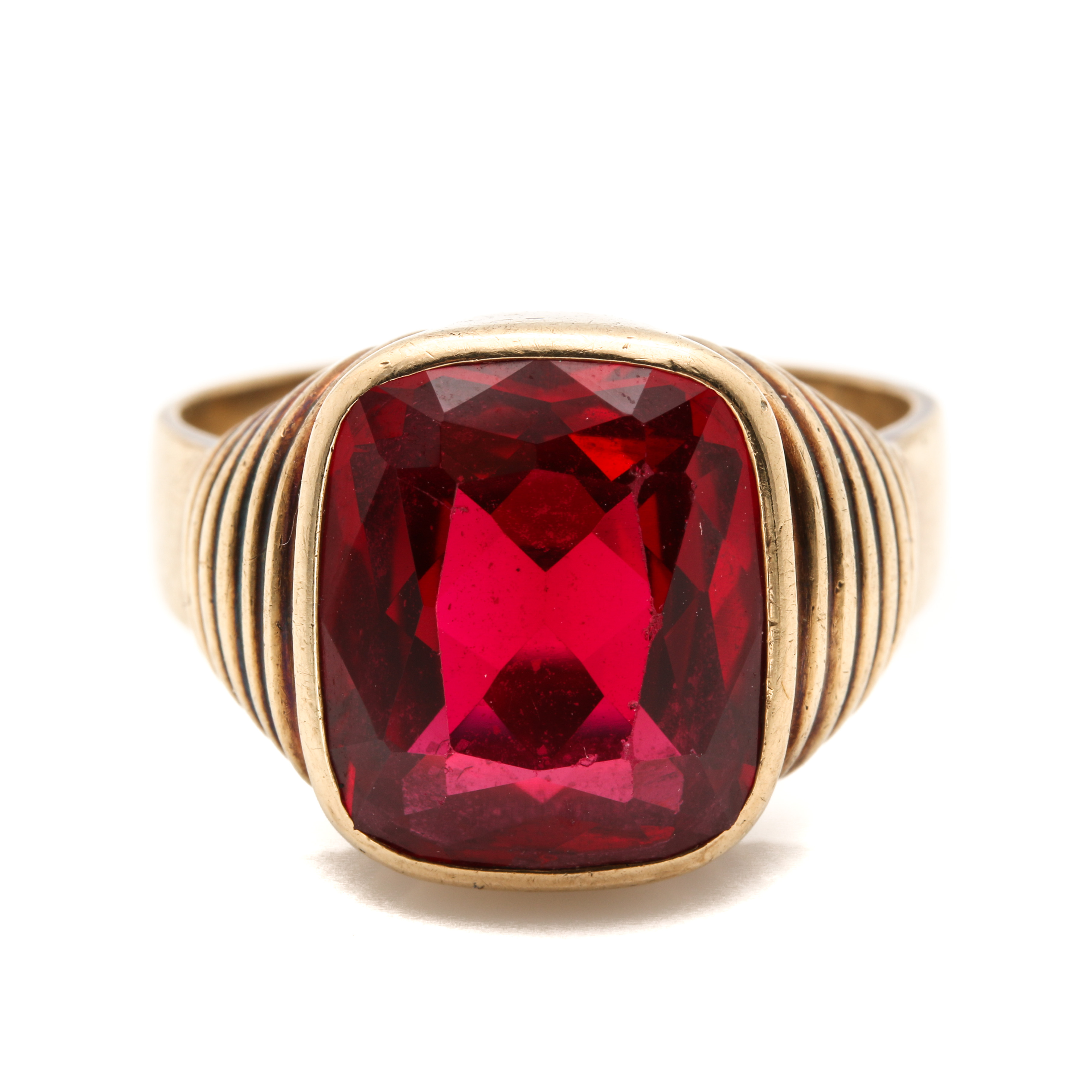10K Yellow Gold Ruby Ring