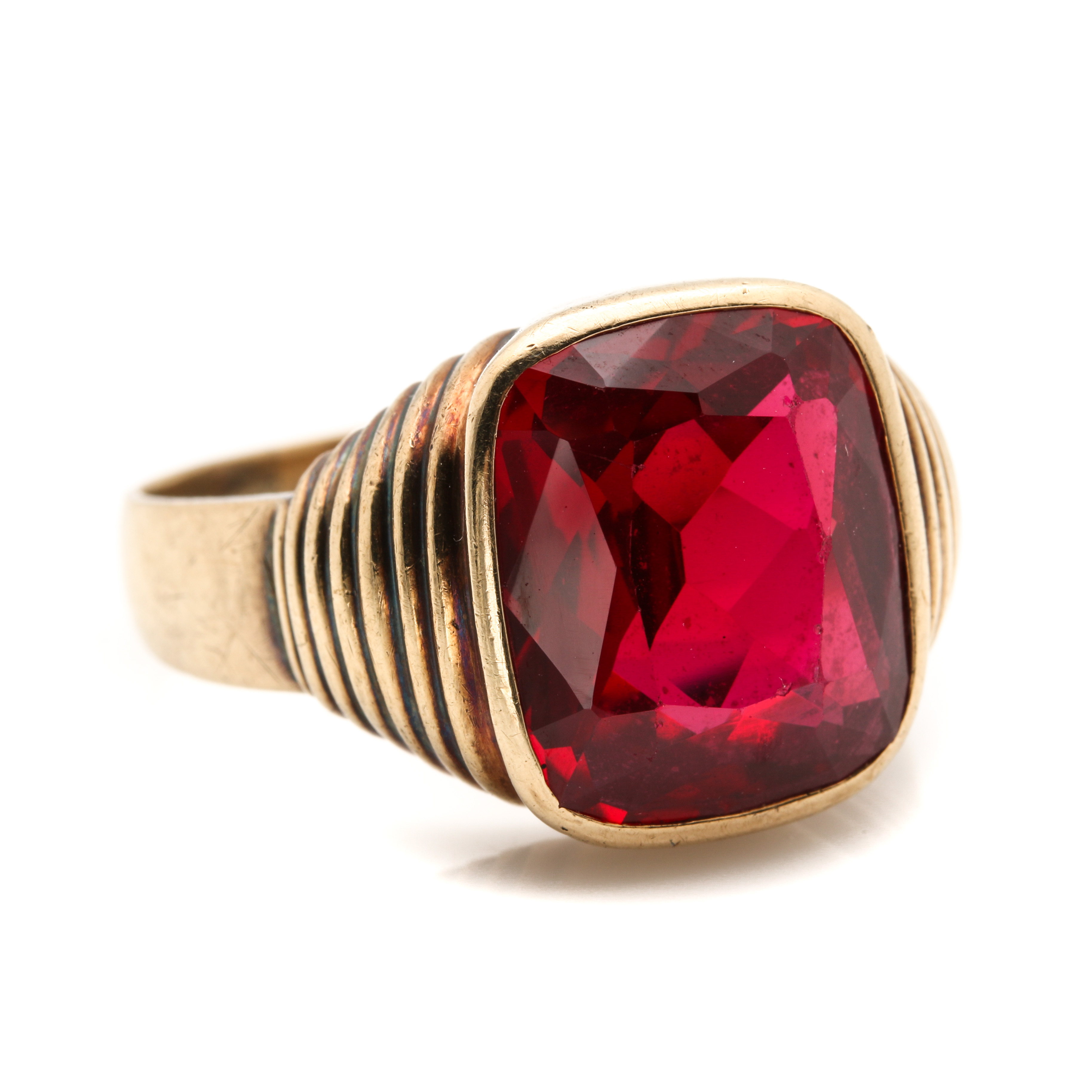 10K Yellow Gold Ruby Ring