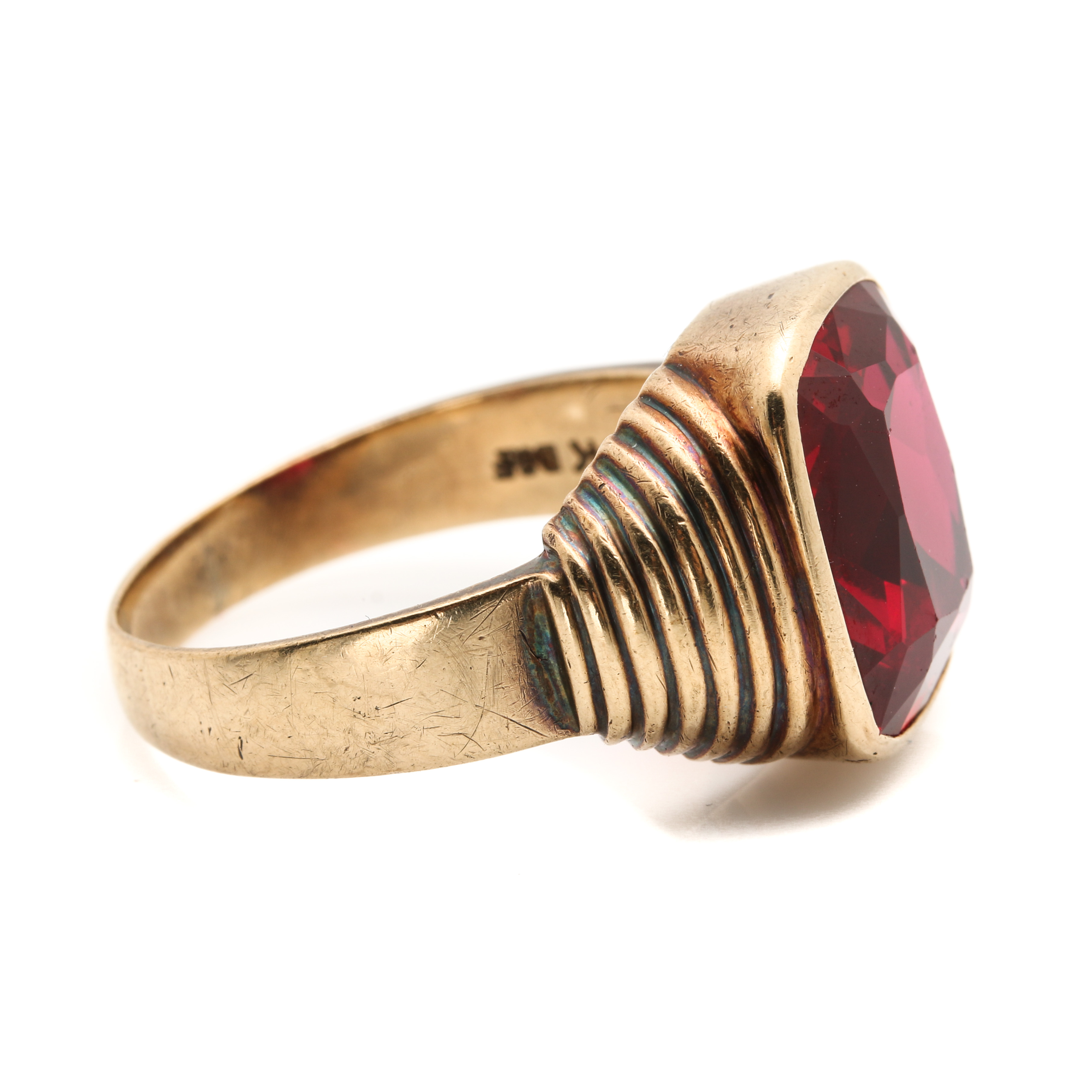 10K Yellow Gold Ruby Ring